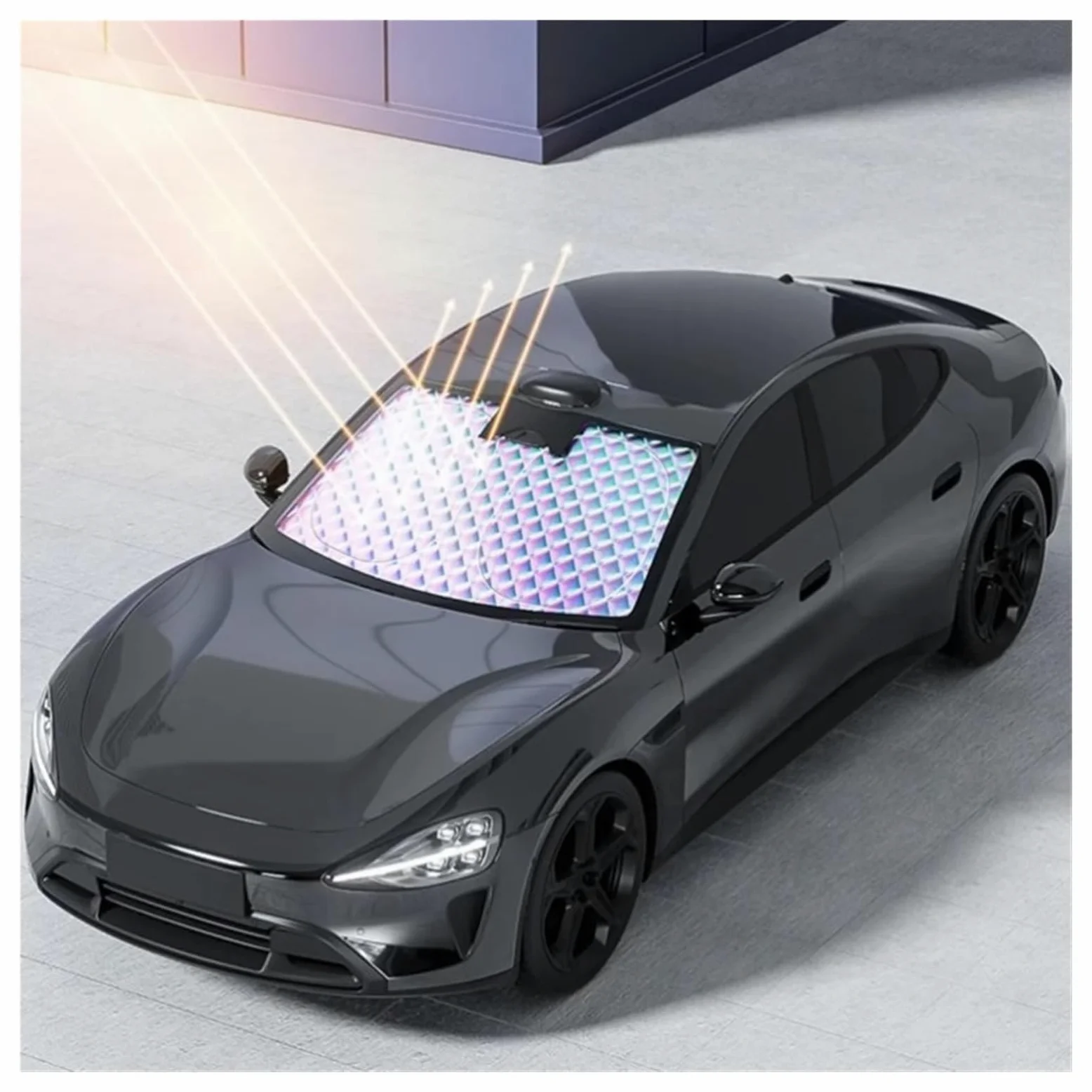 Parasol Para Parabrisas De Coche, Protector Ventana Frontal Plegable, Bloqueador Calor, Visera, Rayos UV Parasol Para Coche