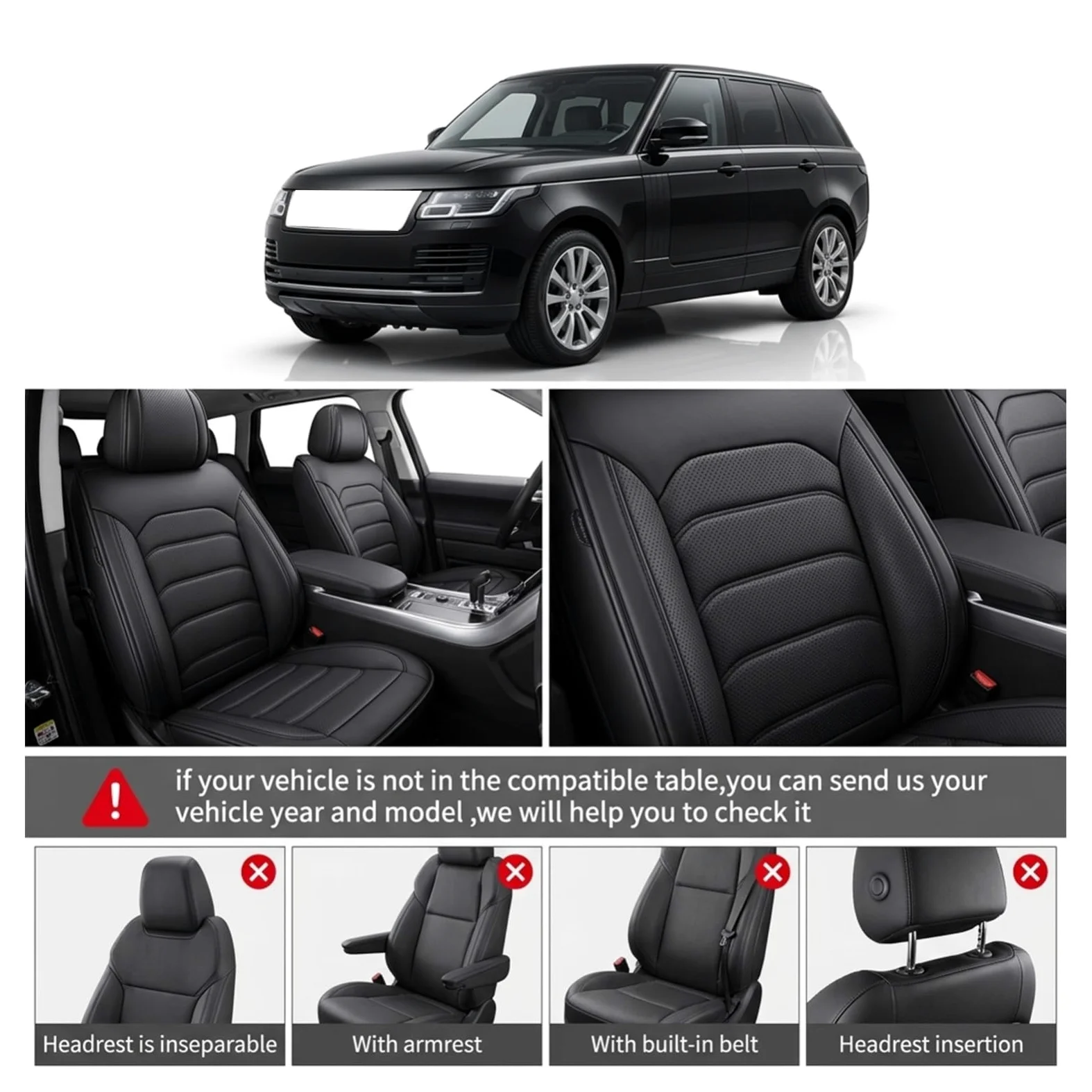 Fundas Asientos Coche Universal para Renault Austral 2024-2026,5 Asientos-Delanteros y Traseros Compatibles con Airbags Laterales, Material Piel Impermeable-Gris
