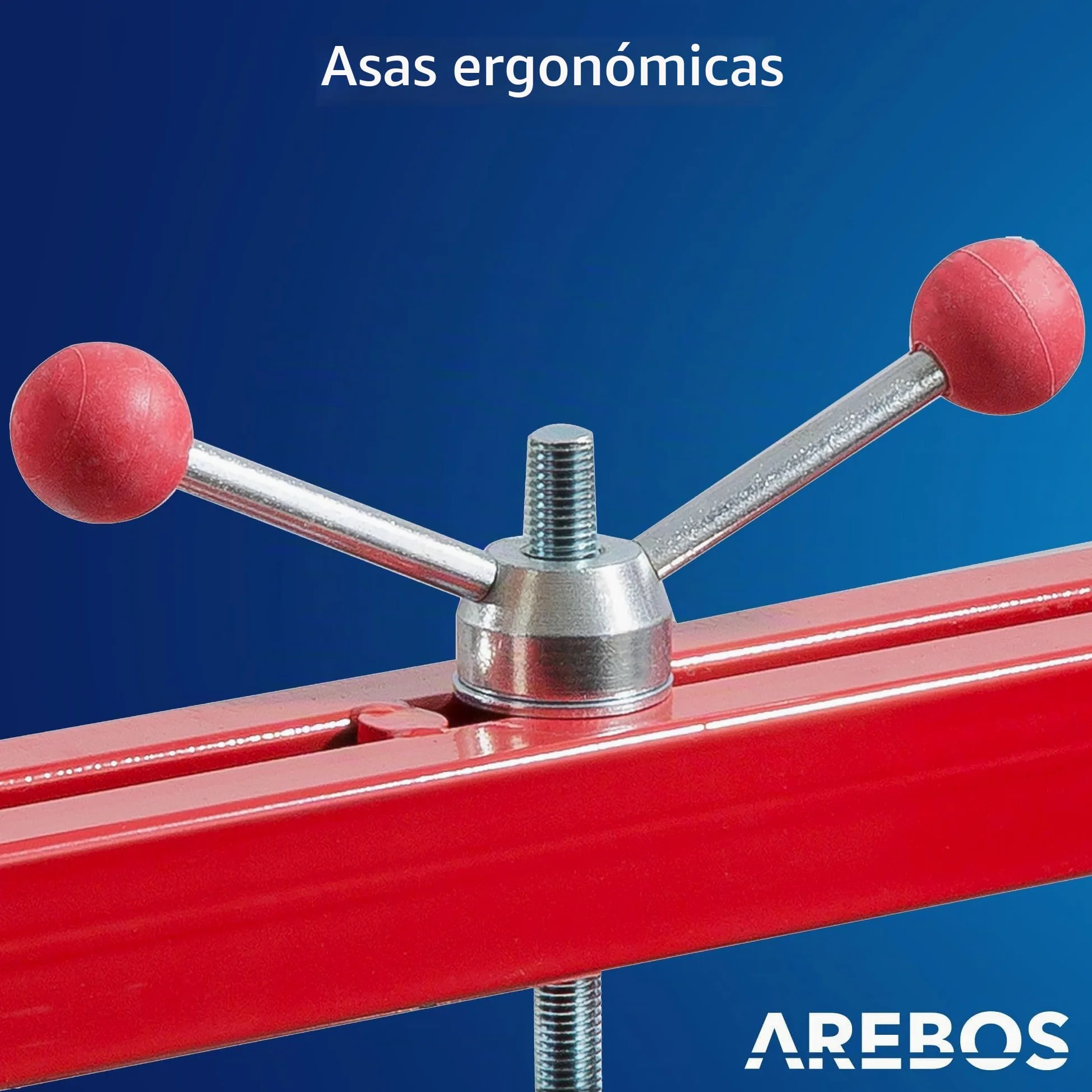 Arebos Puente de Motor 500kg [730-1480mm] Travesaño de Guardabarros Elevador de Motor Soporte de Motor Travesaño de Motor [Acero Pintado] Rojo