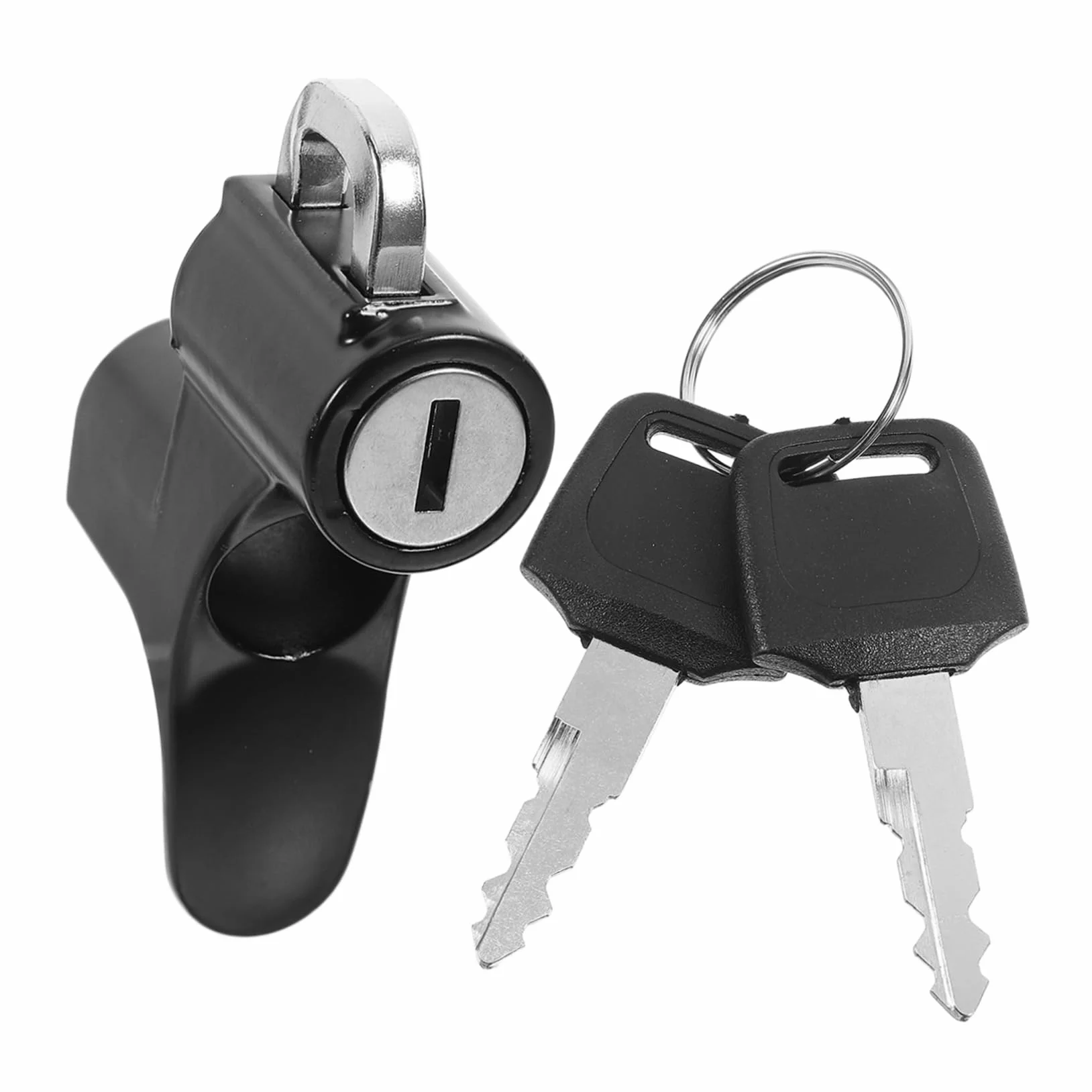 Vaguelly Candado para Casco de Moto Negro de Aleación de Aluminio, Cerradura Antirrobo Fiable Fijación Segura para Scooter y Accesorios de Casco