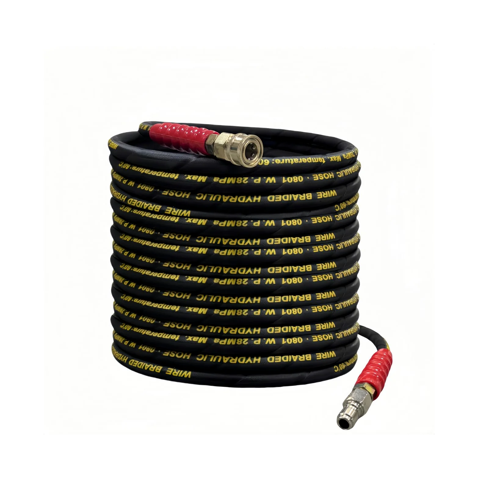 Manguera de lavado a presión de 32 pies con conexión rápida de 3/8 pulgadas, resistente a torceduras, manguera de lavado de alta resistencia, grado industrial para manguera de lavadora eléctrica
