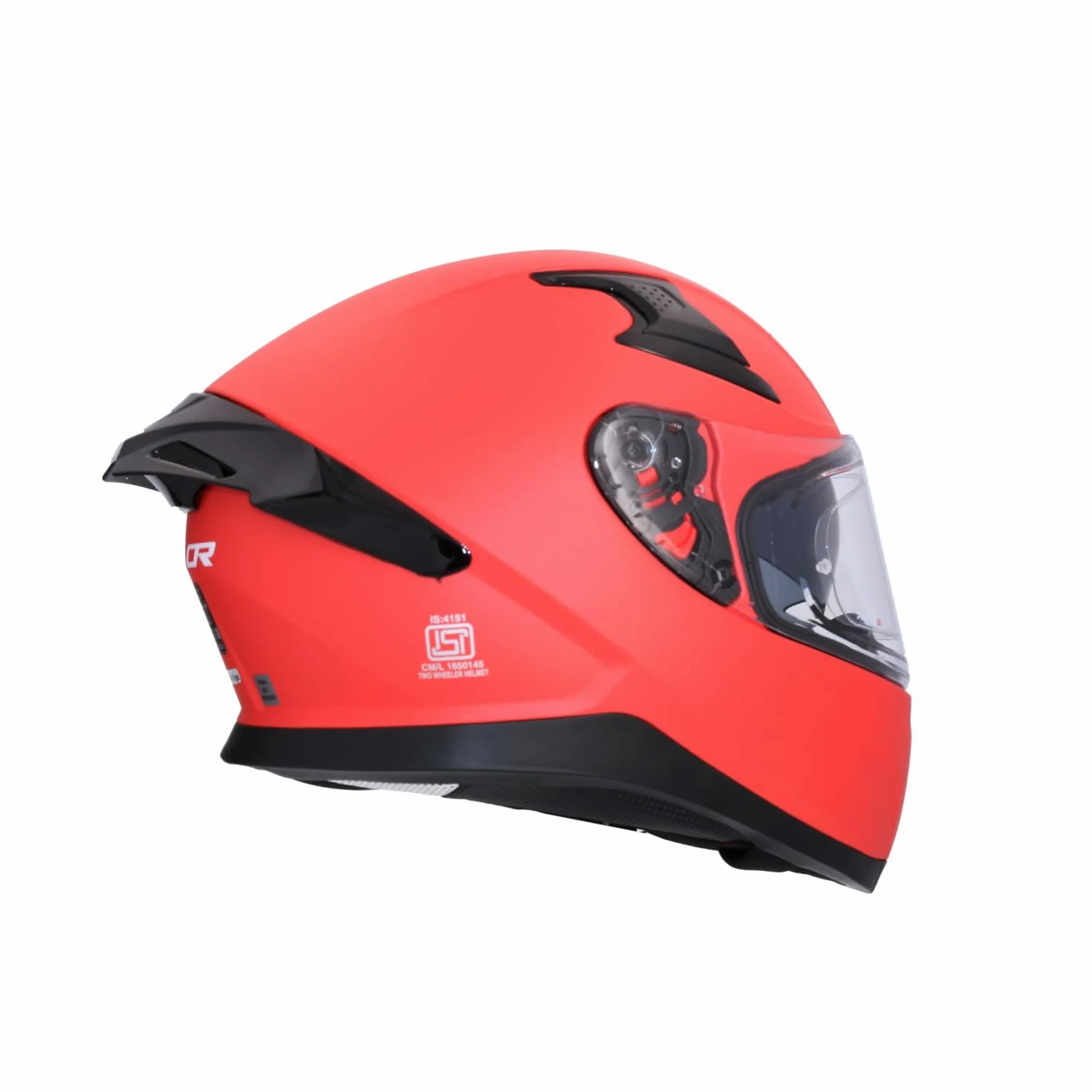 Casco AXOR Apex Solid Casco Integral de Moto Rojo Mate con Pantalla Extra y Lente Solar, Diseño Deportivo, Talla XS