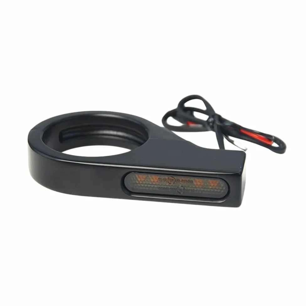 Luces Señal Giro Para Motocicleta, Lámpara Indicadora | Luz LED De Intermitente Tubo 39-41mm Para Motocicleta, Lámpara Indicadora Dirección Ámbar, Aluminio