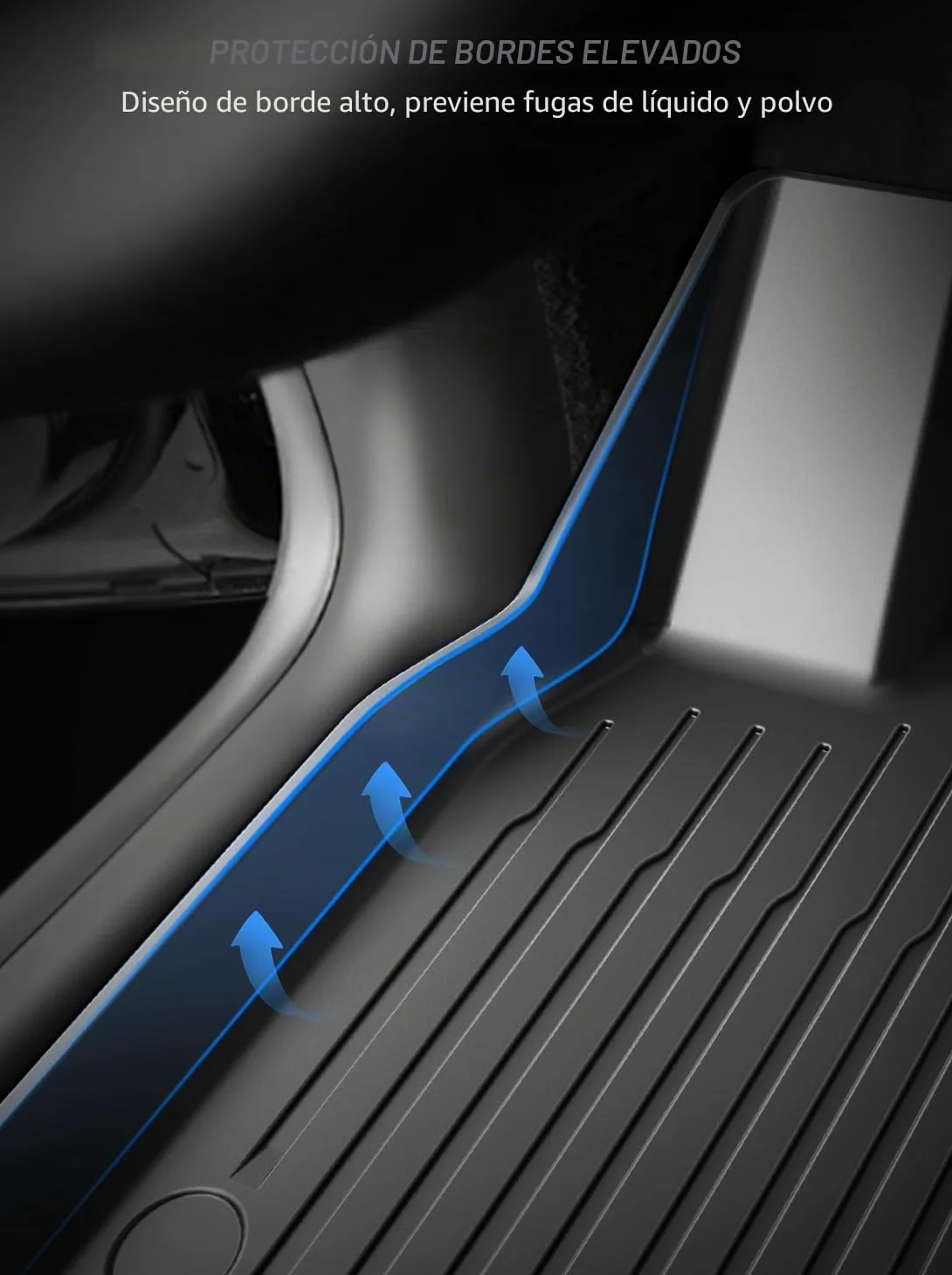 Alfombrillas de Coche TPE para Tesla Model Y 5 Plazas 2021 2024 Antideslizante Impermeable Negra