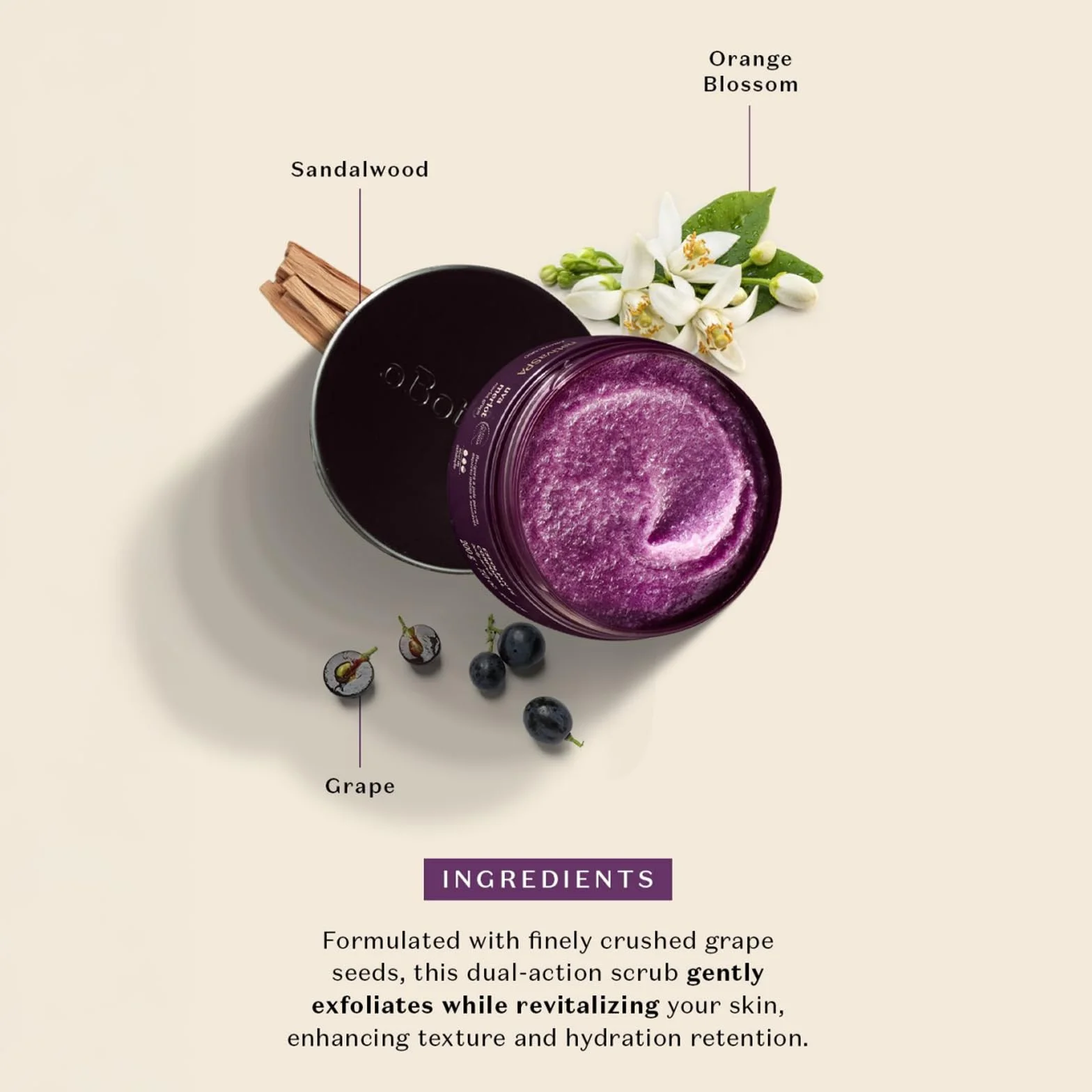 O Boticário Nativa SPA Exfoliante Corporal Uva Merlot 180g