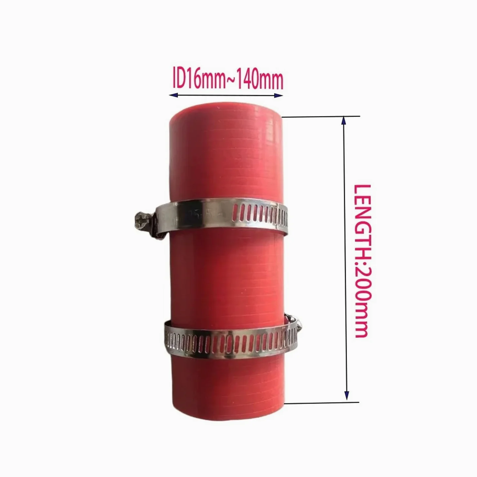 Manguera Admisión Aire Manguera Silicona Modificación Coche Tubo Medidor Admisión Intercooler Resistente Altas Temperaturas Altas Presiones(Rojo,ID80mm)