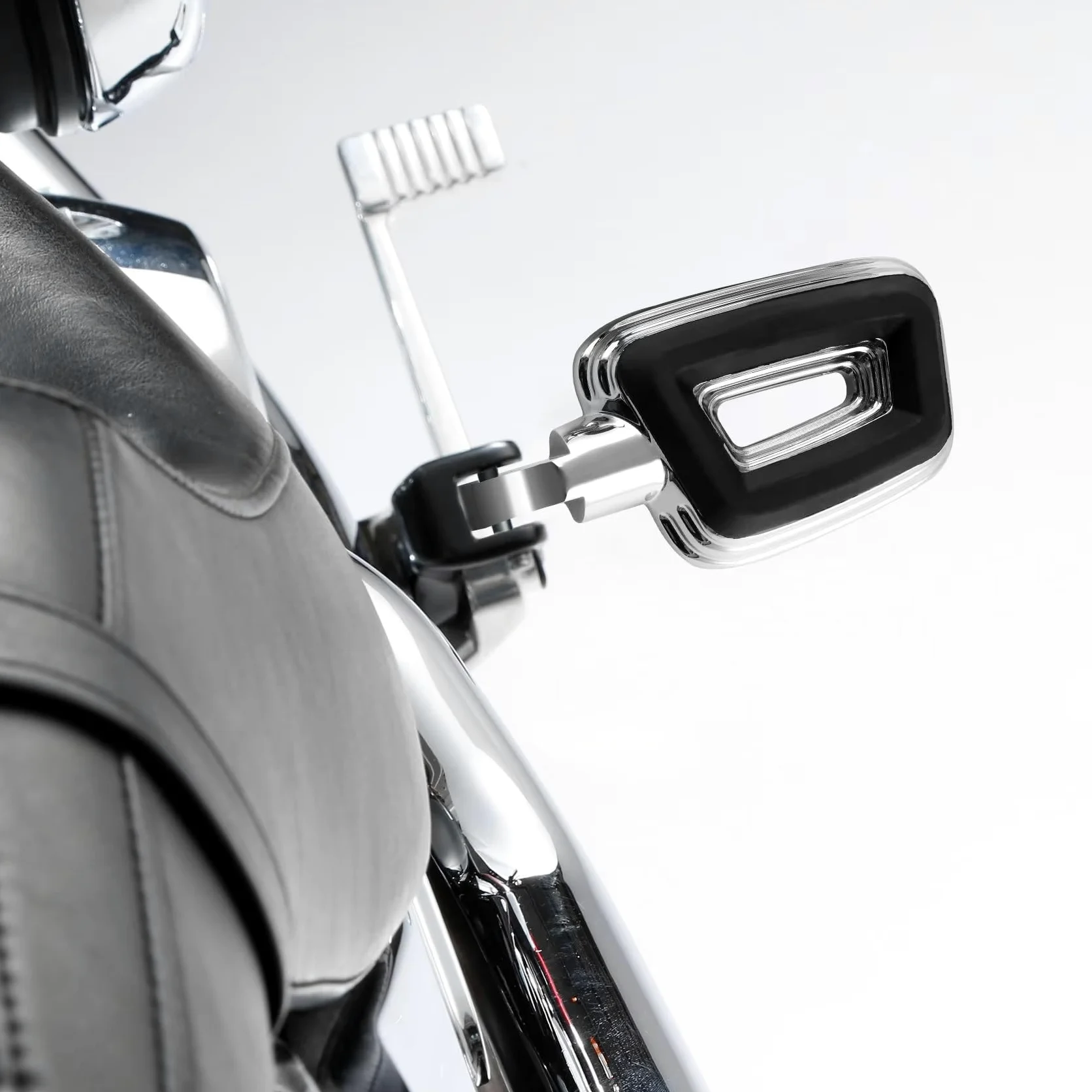 Para Touring Para Softail Para Sportster 1200 Para Dyna Estriberas Motocicleta Reposapiés Clavija Montaje Macho Motorcycles Foot Pegs Footrest(Chrome)