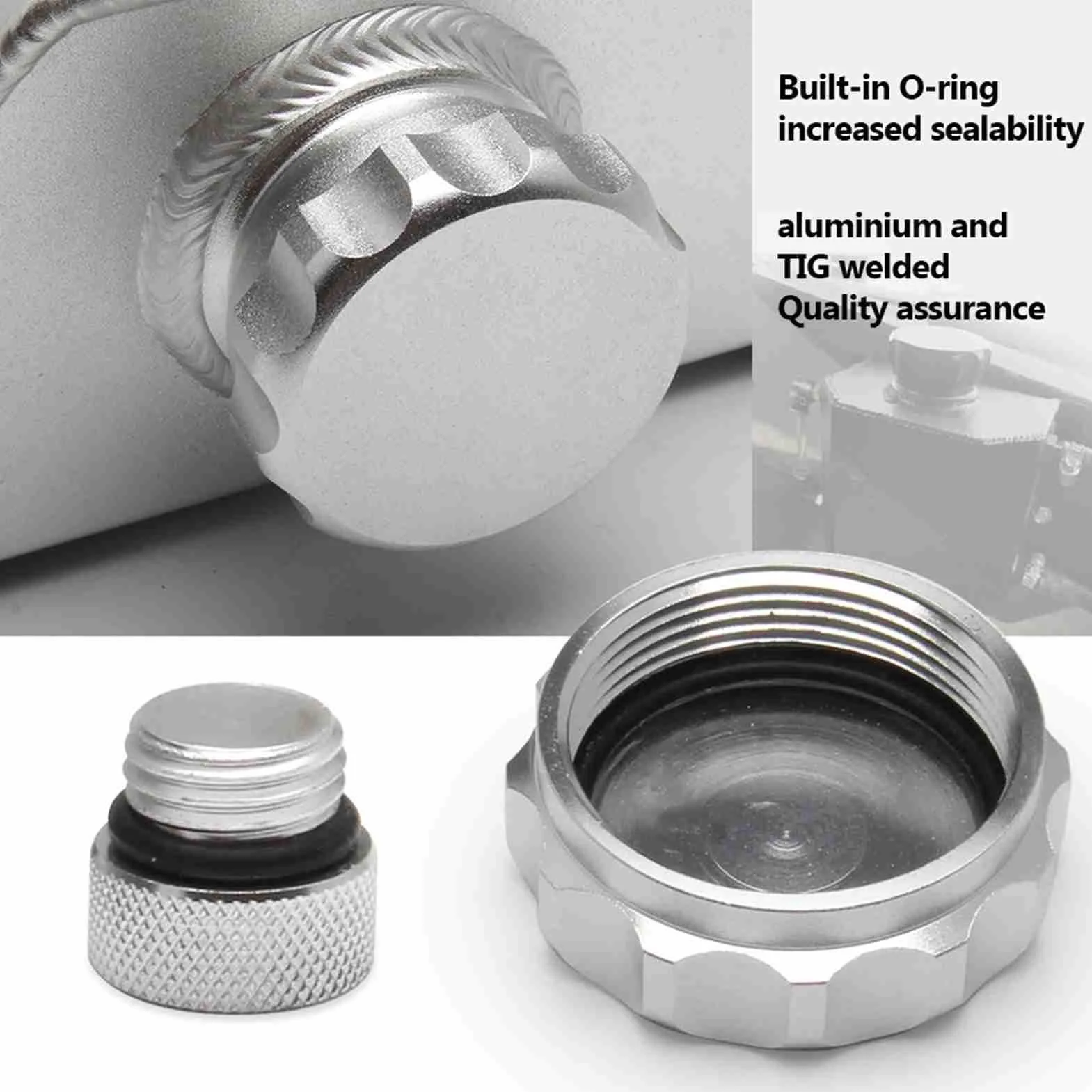 Contenedor de Captura de Aceite de Aluminio, Tanque de Desbordamiento de Refrigerante, Tanque Separador de Aceite Universal