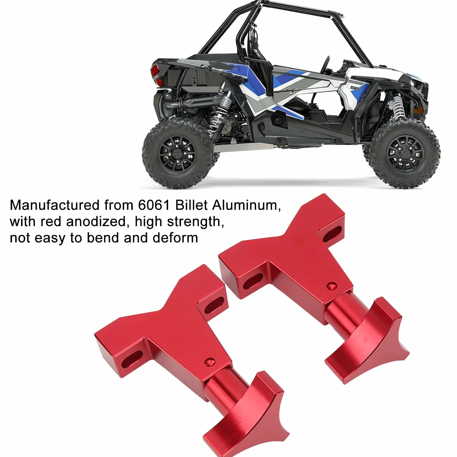 Lift Jack Mount 6061 Billet Aluminio Rojo Anodizado Reemplazo para Offroad 1in a 2.5in Tubos Redondos Cuadrados