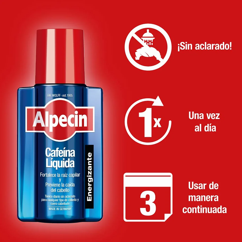 Alpecin Champú y Loción Anticaída Cafeína C1 y Cafeína Liquida para Hombre