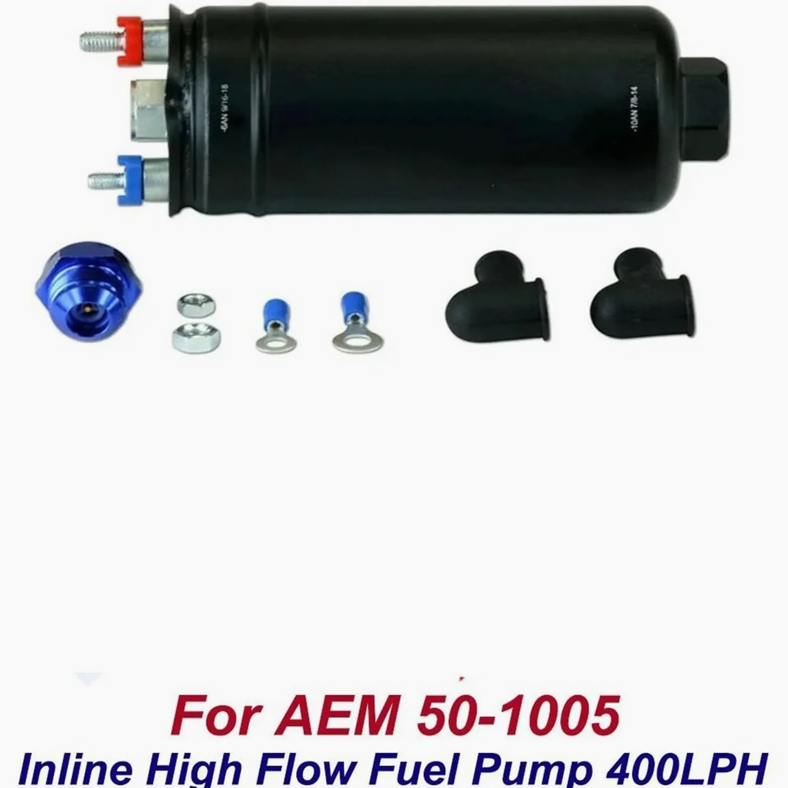 Bombasifón de combustible y gasolina Kit de bomba combustible alto flujo en línea 50-1005 400 LPH compatible con E85 0580254044 + soporte filtro 60 mm