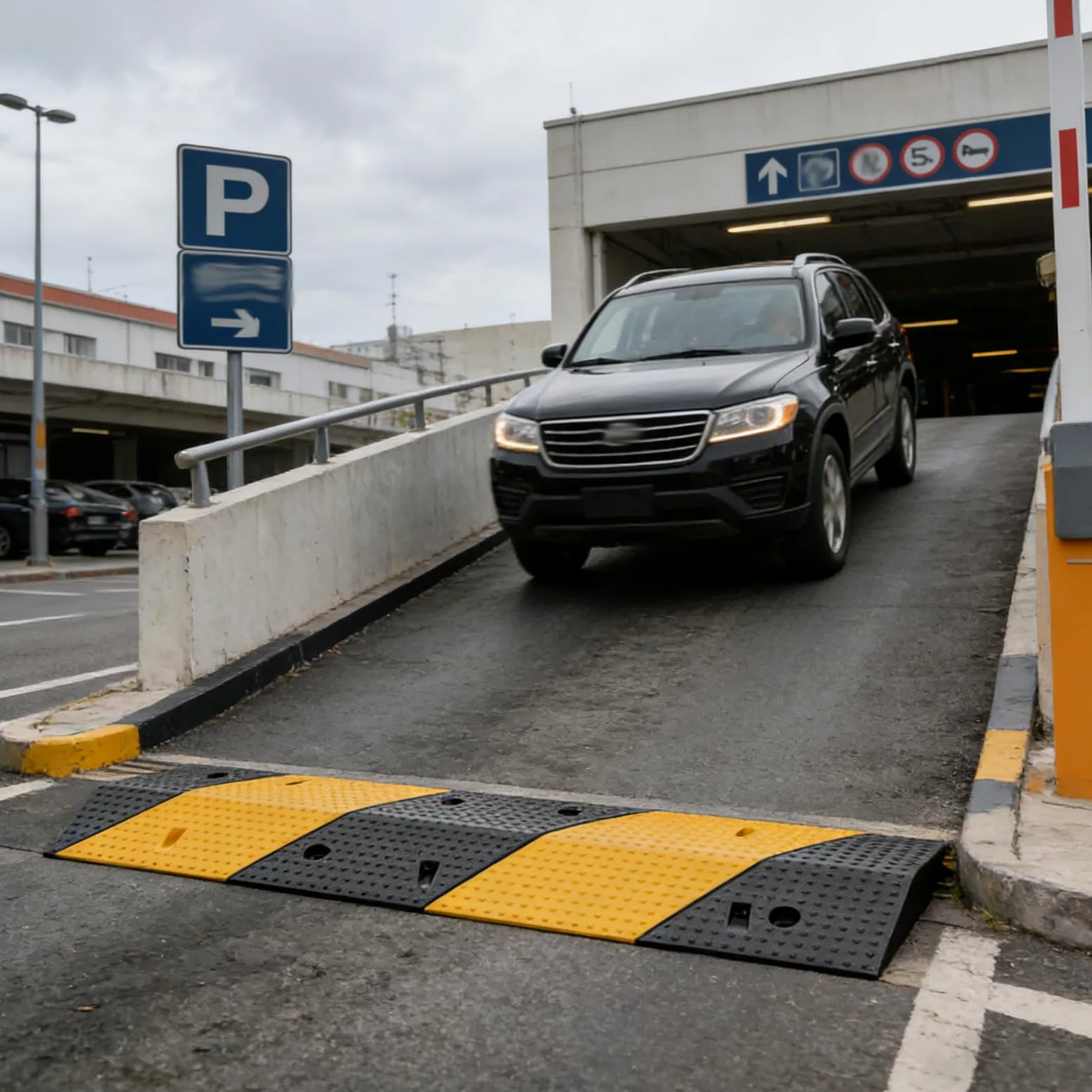 Badenes De Goma,Reductor De Velocidad,Reductor Velocidad Coche,Badenes De Goma para Rampa Garaje,Antideslizante Badenes para Garaje,FáCil De Instalar,para Rampa,Garaje,Carretera