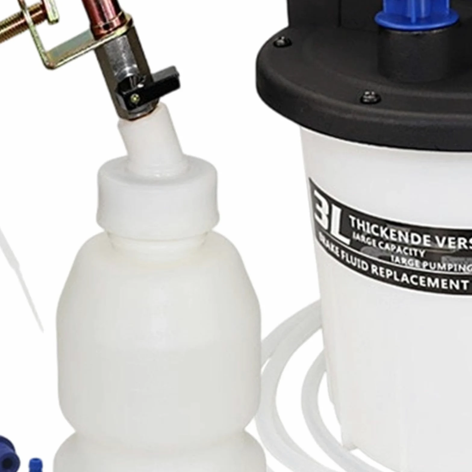 Extractor Neumático de Fluidos 3L Depósito Gran Capacidad de Ajuste | Kit Extractor Fluido Frenos para Reparación Vehículo Para Mecánicos de Coche, Mantenimiento y Garaje