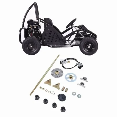 Kit de Eje Trasero Directo para Go Kart, Kit de Mejora de Rendimiento Robusto para Quads ATV, Reemplazo de 29 Pulgadas de Ruedas de Metal con Cubos