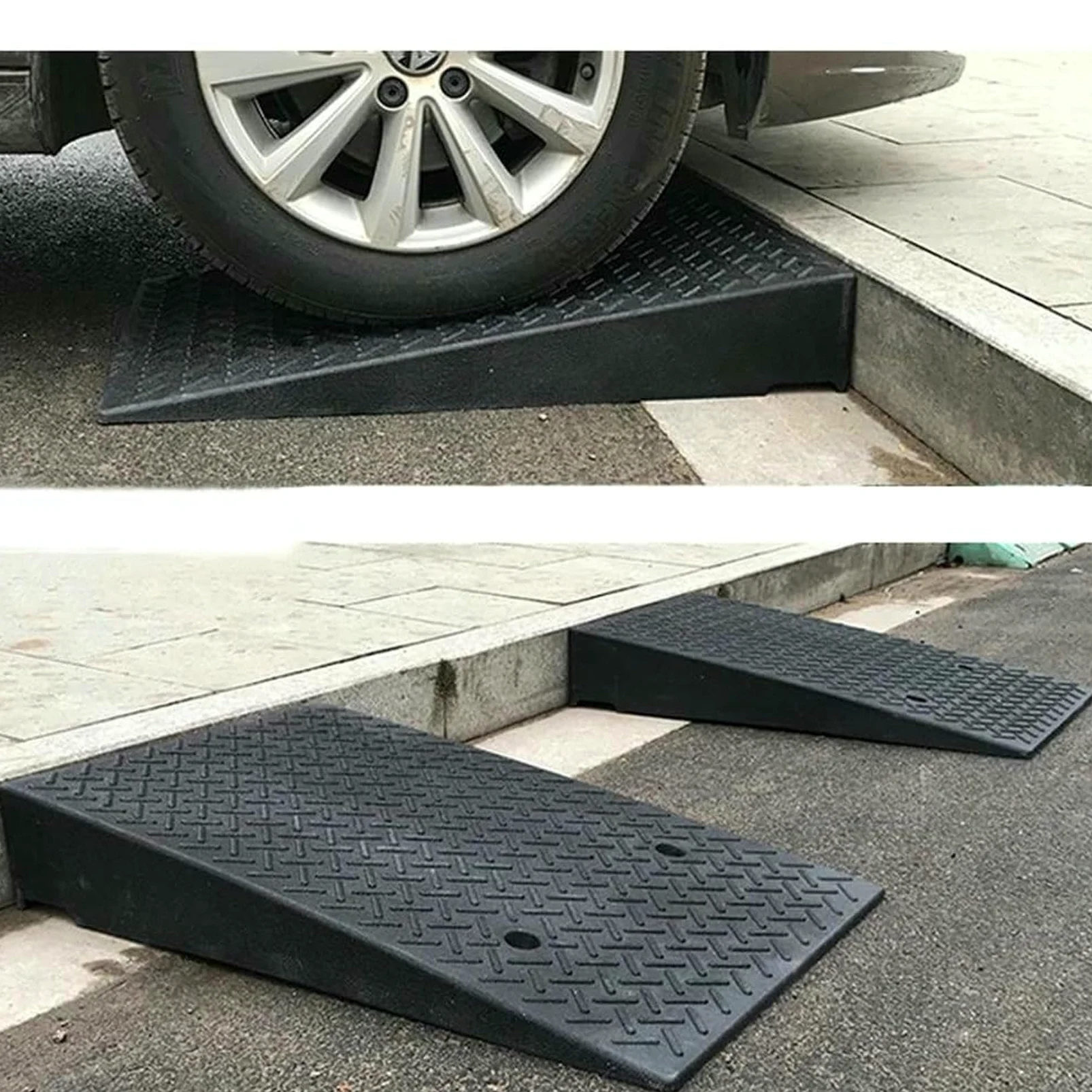 Rampa De Goma, 9-21 Cm Rampa De Umbral De Altura De Elevación, Rampas De Paso para Vehículos Sillas De Ruedas Motocicletas Bicicletas Trolley Scooter (50x50x9cm)