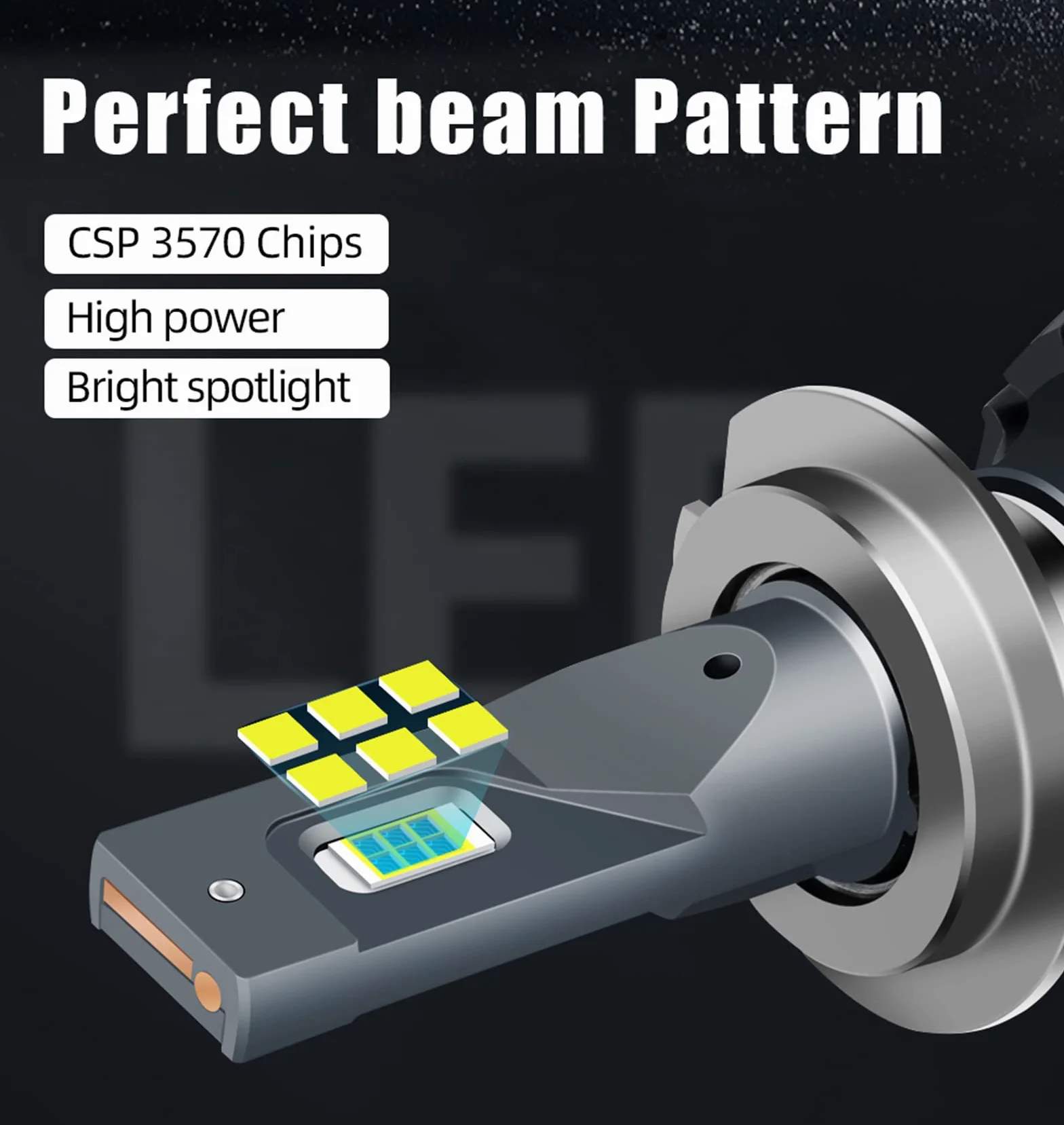 Bombillas LED Para Faros Delanteros, 100 W, 10000 Lúmenes, Kit De Conversión De Faros LED Superbrillantes, 6500 K, Blanco Frío, IP68 A Prueba De Agua, Paquete De 2,H4