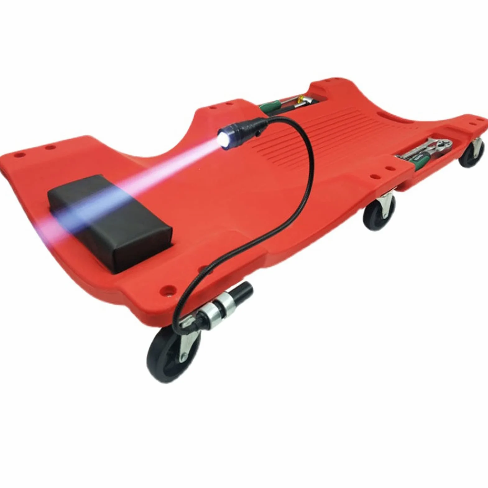 ARCH Camilla Mecanico De Plástico con Plástico, Reparación Ergonómica Tablero De Mentira con Reposacabezas Acolchado Y Bandejas De Herramientas Duales, Enredaderas Automotrices 350 Lbs De Capacidad
