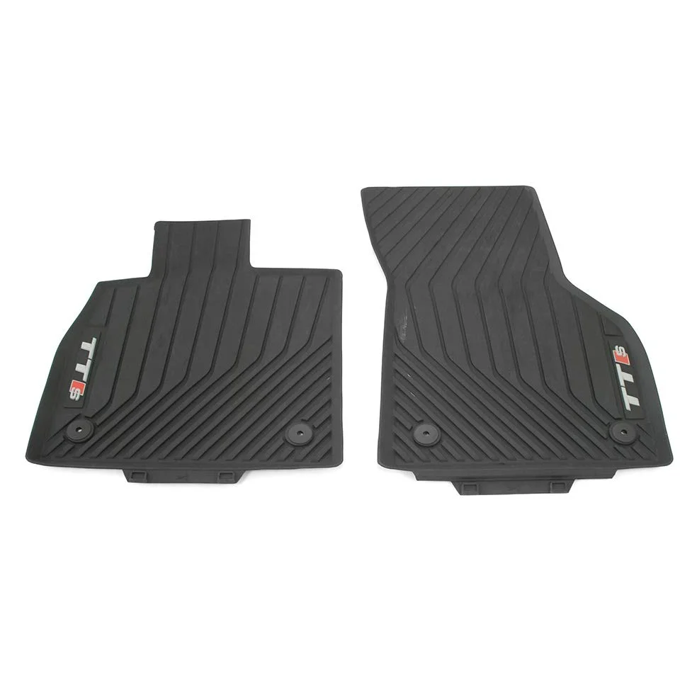 Audi 8S0061221041 - Juego de 2 Alfombrillas de Goma para Todas Las Condiciones climáticas, con Texto TTS, Color Negro