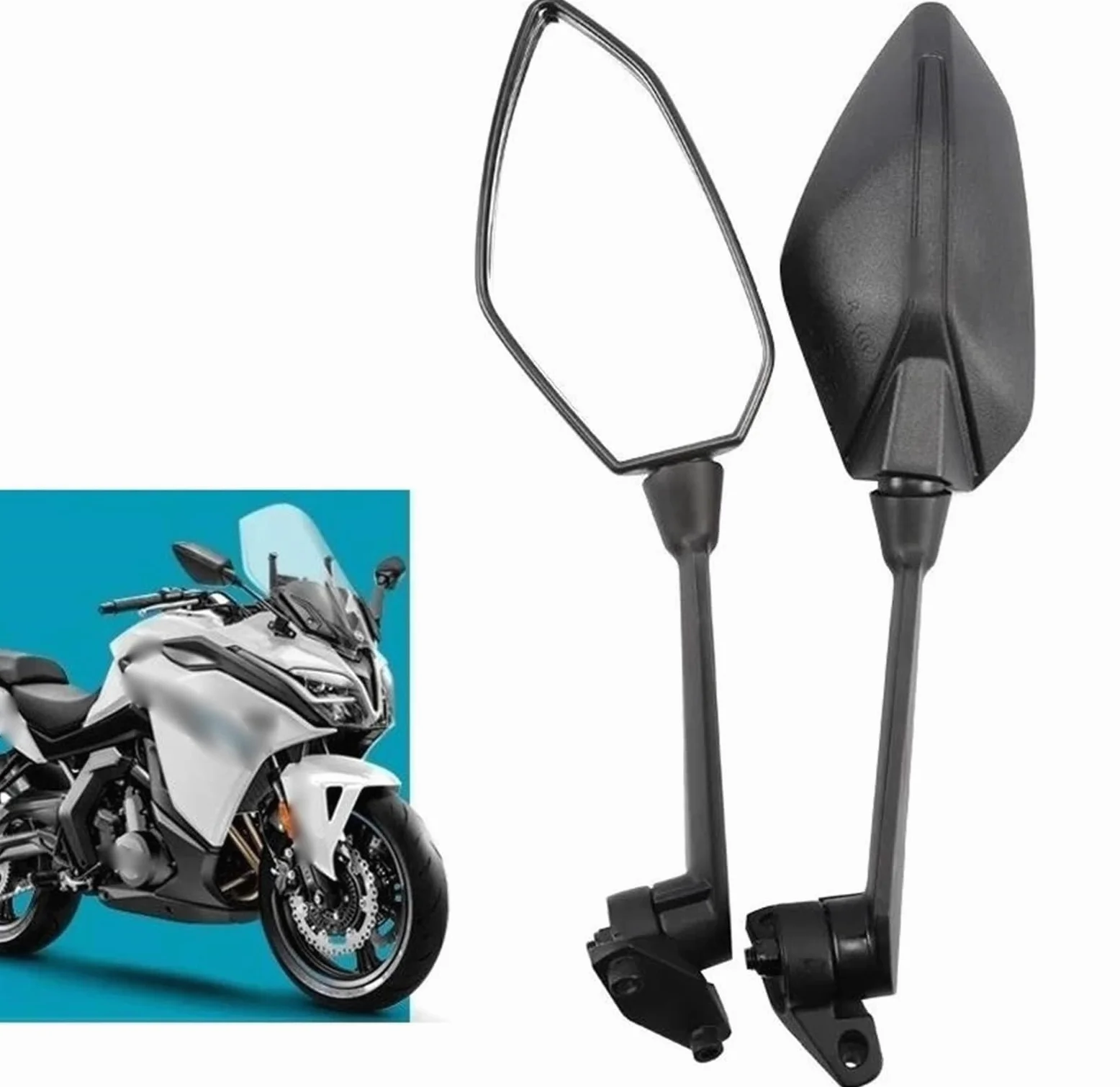 Espejos Scooter Espejo Retrovisor De Motocicleta Izquierda Derecha para CFMOTO 400GT 650GT(Right2)