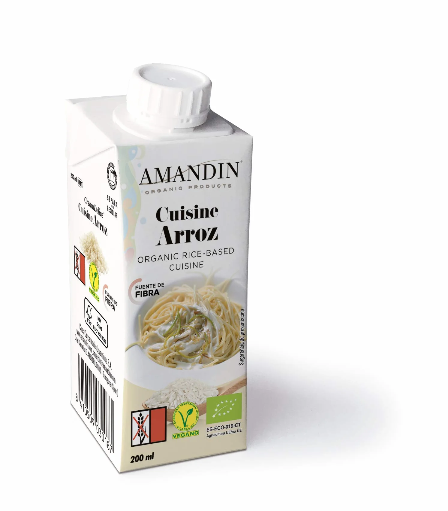 AMANDIN CREMA DE ARROZ para cocinar 200ml