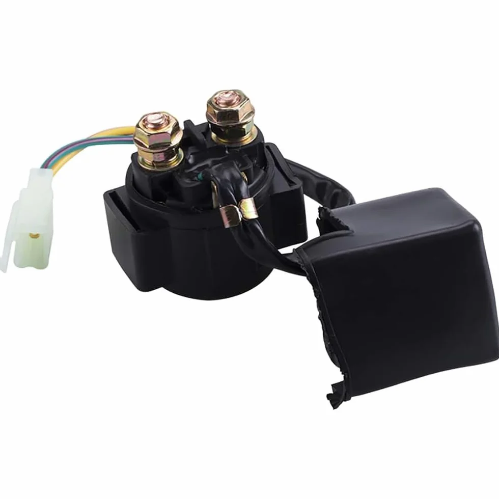 Greluma 1 Pieza Relé de solenoide de arranque para GY6 de 4 tiempos,50 cc,125 cc,150 cc,200 cc,250 cc,ATV,motos de cross,scooters,Go Kart,Dne Buggys,quad,4 ruedas,bicicleta de bolsillo,ciclomotor