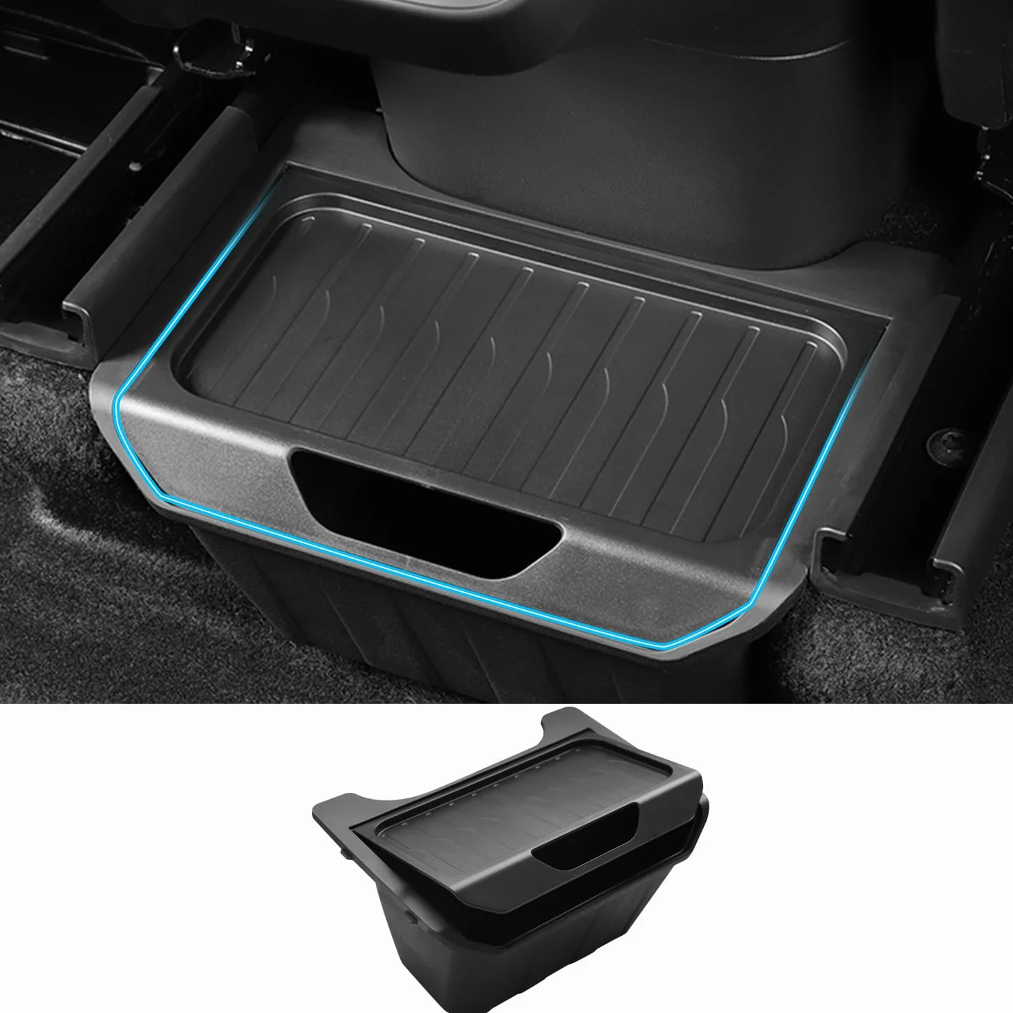 Tesla Model Y organizador consola central trasera caja almacenamiento