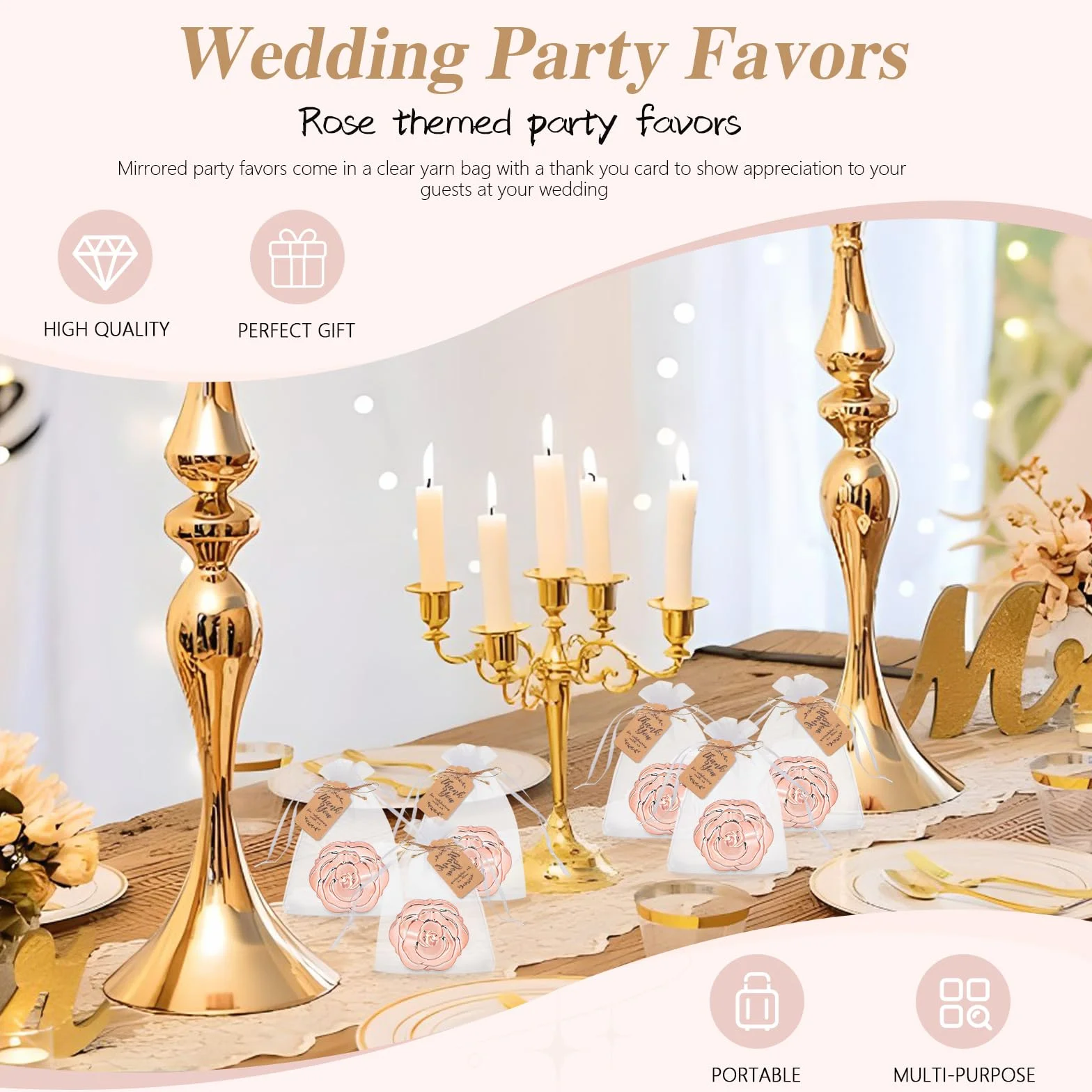 Espejos compactos rosas a granel 30 unidades recuerdos boda regalos despedida soltera espejos plegables forma rosa