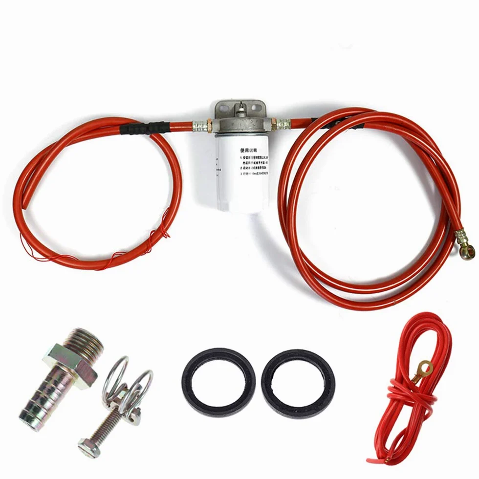 ChaRLes 12V Filtro De Combustible Con 2Pcs Tubería De Gasolina Manguera De Combustible De Repuesto Depósito De Combustible - #1