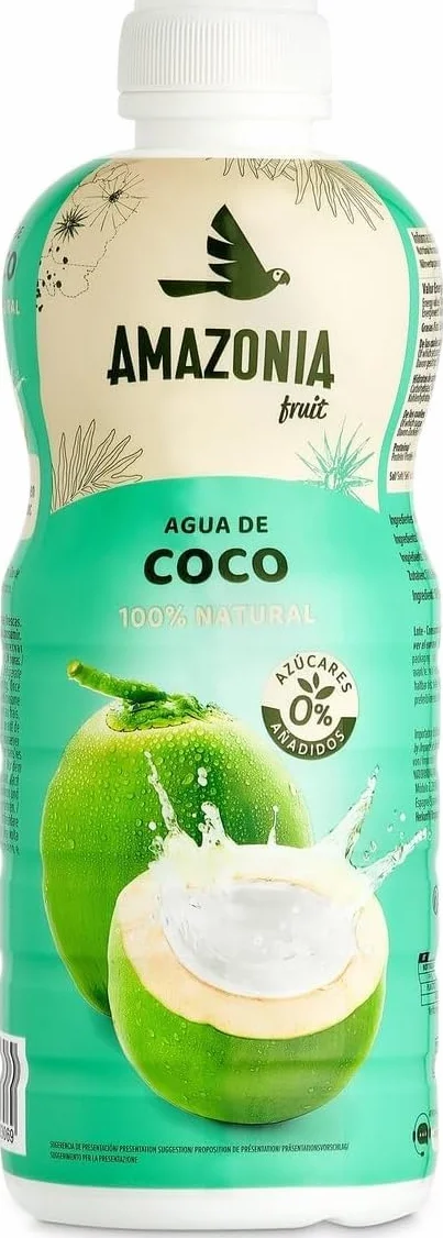 Tesoro Natural Agua de Coco 100% Pura Pack 12 x 1L, Bebida Hidratante Sin Azúcar