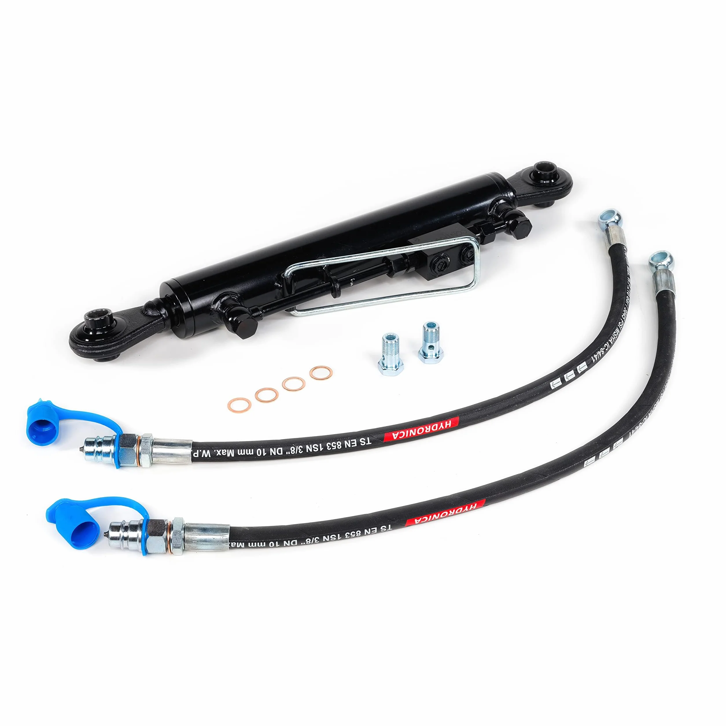 Tercer Punto Hidráulico Cat 1 460-670 mm con Bloque de Bloqueo y 2 Mangueras