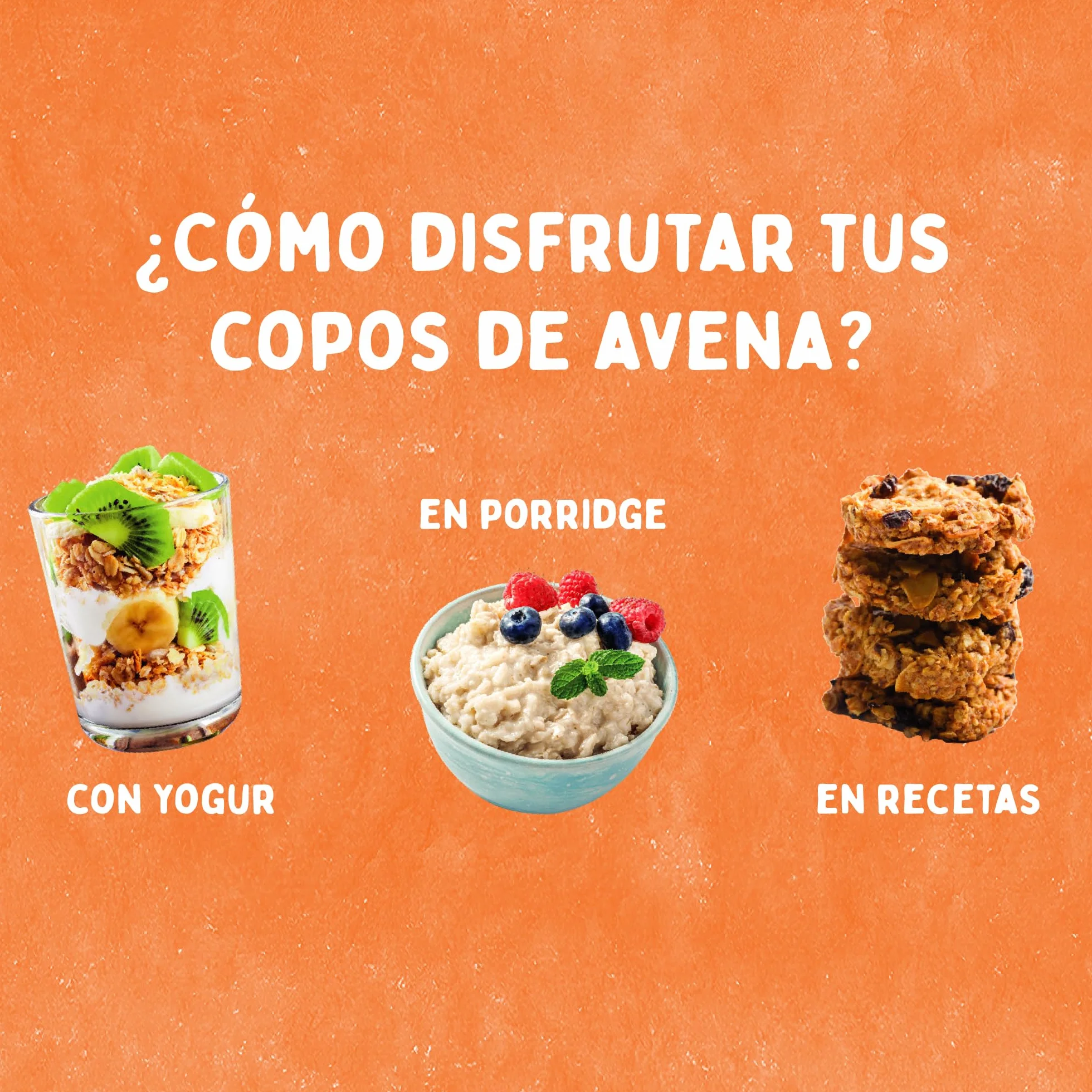 Copos Suaves Avena Integral Ecológica 1.5 kg Sin Azúcar Alto Contenido Fibra Proteínas