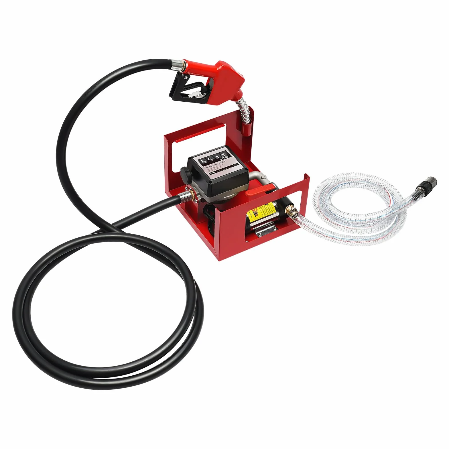 MINRS Bomba diésel de 230 V y 200 W, autocebante, 50 l/min, bomba de aceite de calefacción, con pistola de extracción automática, manguera de salida de 4 m, mecanismo de contador, tres velocidades,