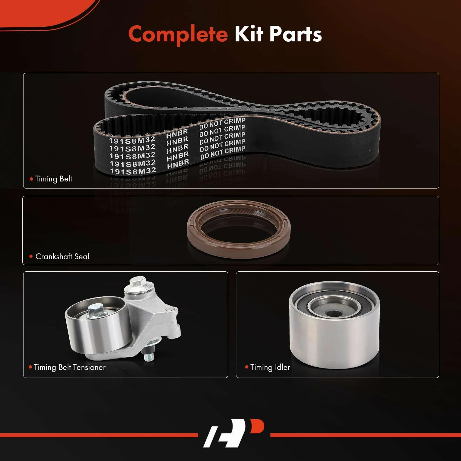 A-Premium Kit de correa de distribución del motor compatible con Honda, Acura e Isuzu | Passport 1998-2002, SLX 1998-1999, Amigo 1998-2000, Axiom 2002-2003, Rodeo 1998-2004, Rodeo Sport, Trooper, VehiCROSS