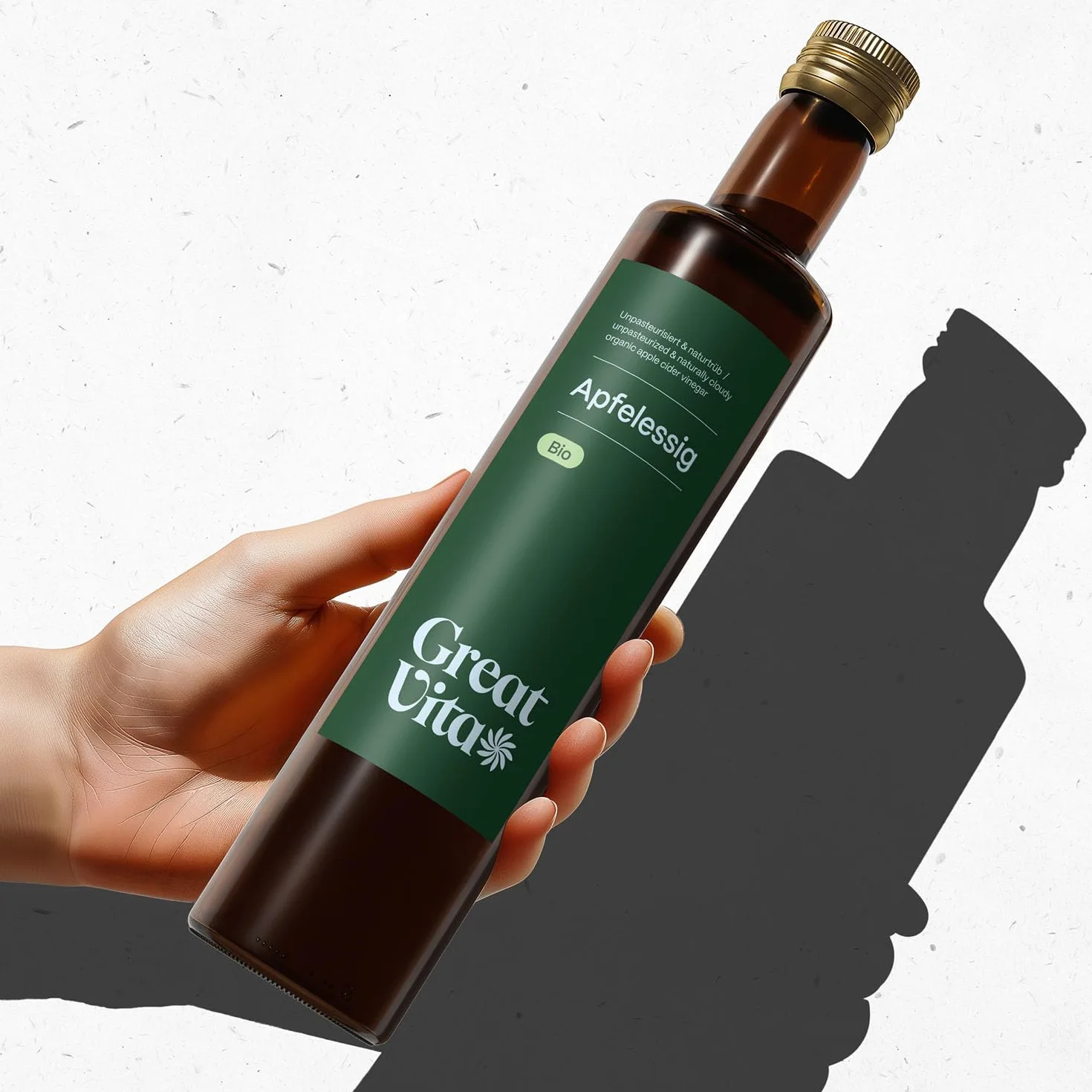MeaVita Vinagre de Sidra Orgánico de Manzana Natural Turbio sin Filtrar 1000 ml (2 x 500 ml)