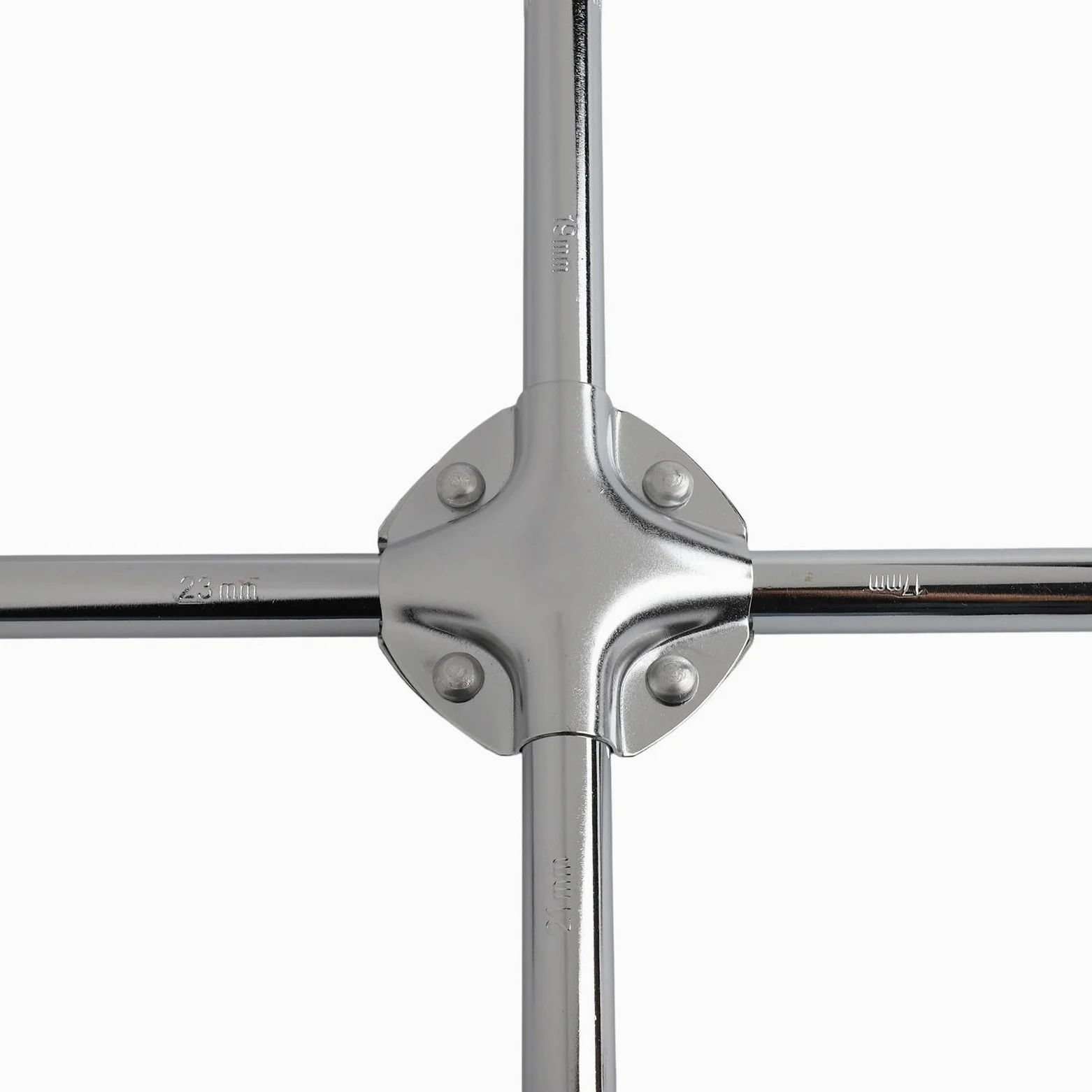 Llave de tuerca de cuatro vías, llave de vaso cruzado de 20 pulgadas con cabezales de 17/19/21/23 mm, acero resistente para cambio de tuerca de rueda de coche verde (20 pulgadas)