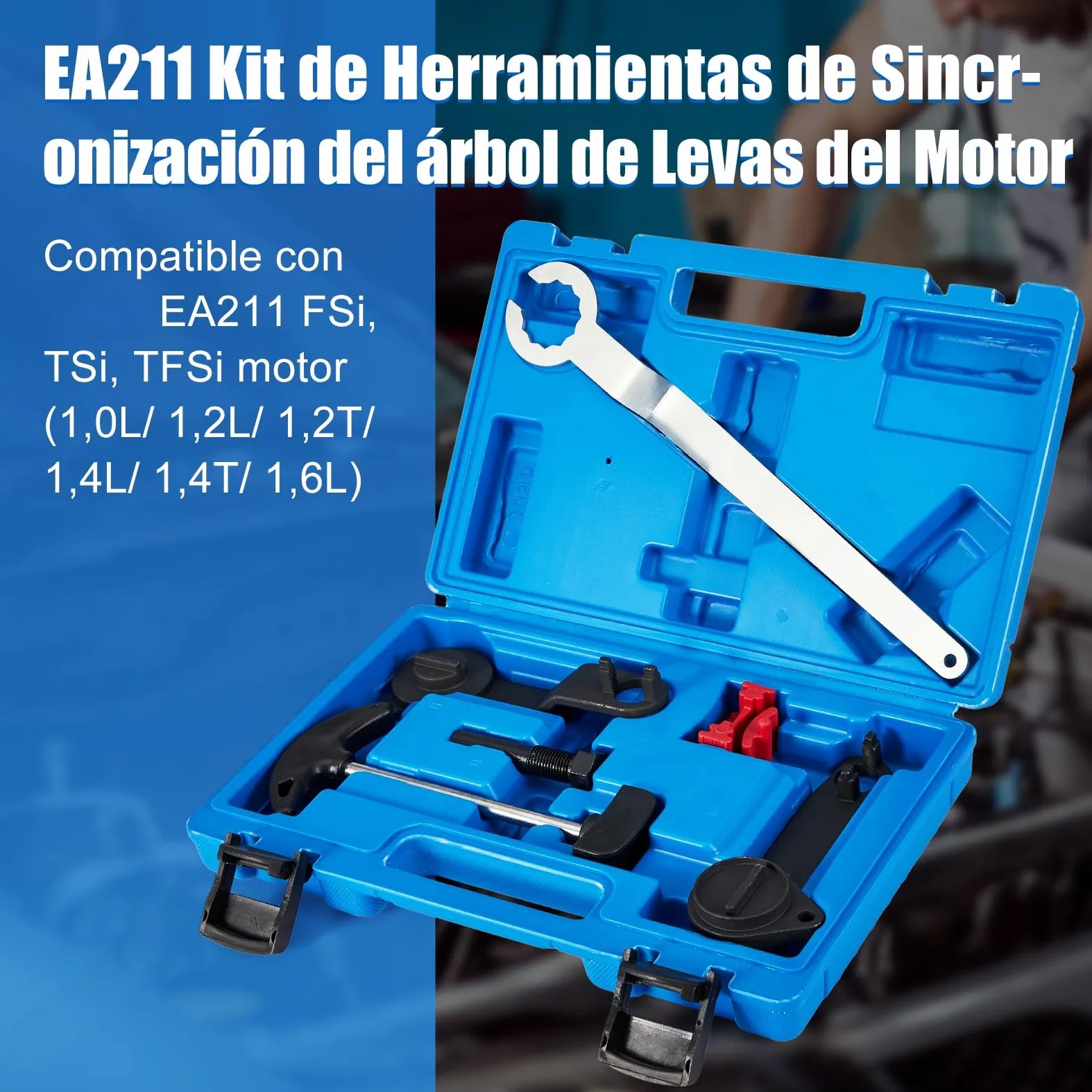 Kit de Calado Distribucion EA211 Motor 1.0 1.2 1.4 1.6 FSI TSI TFSI, 6Pcs Set Herramientas de Sincronización del Motor, para Golf, Jetta, A3, Octavia, Lavida, Seat Leon