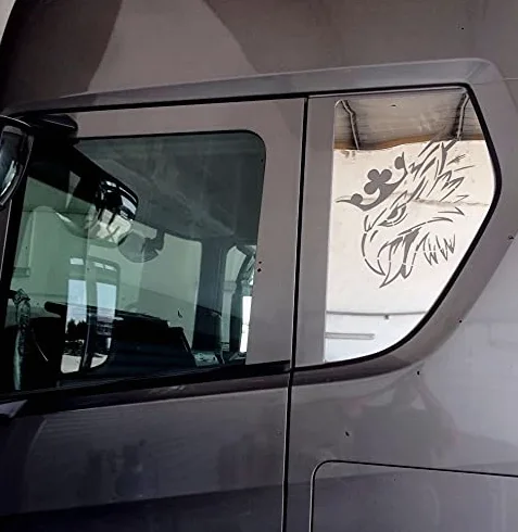 Filera - Juego de 2 piezas de decoración para ventanas de cama Scania S / R NextGen de acero inoxidable pulido espejo