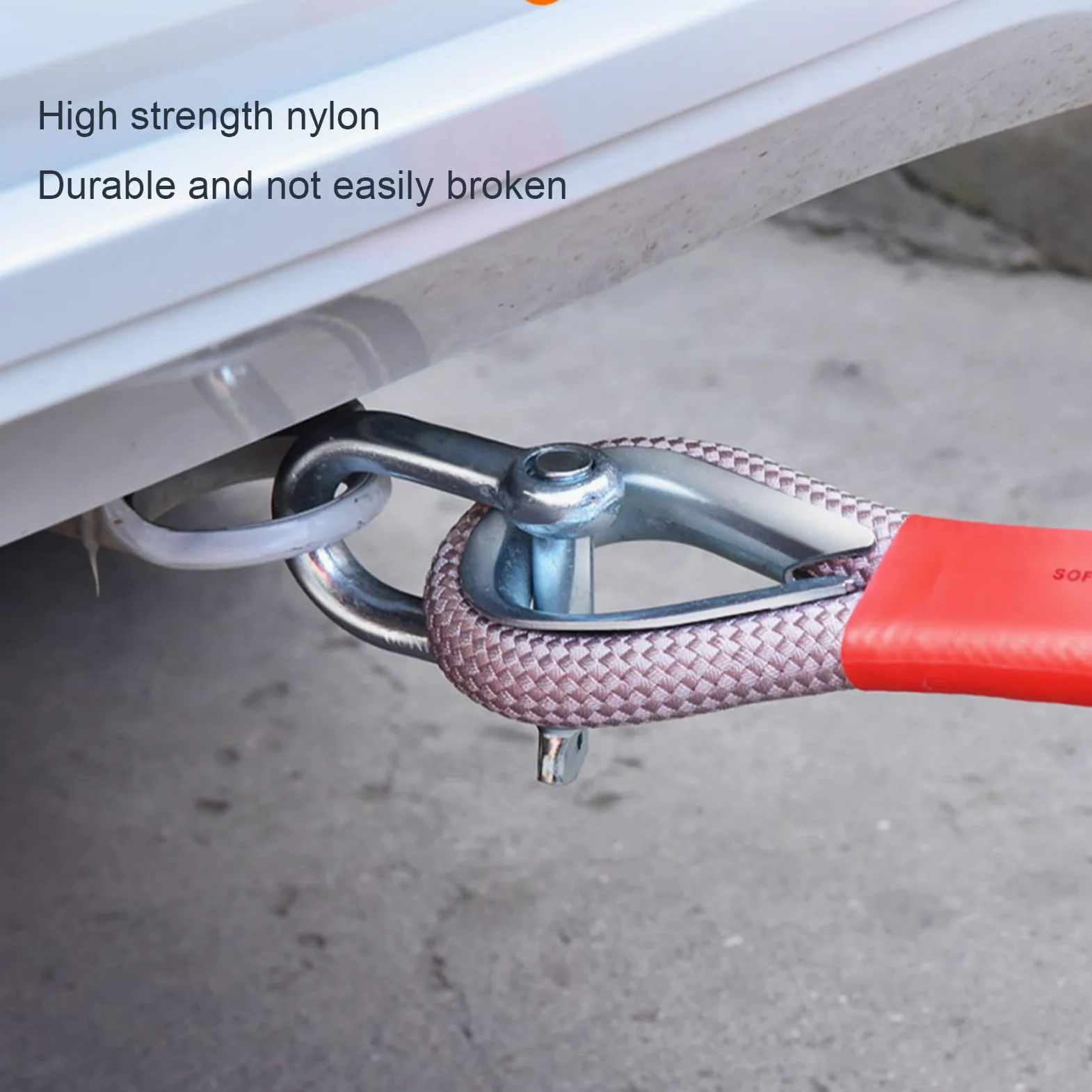 Cuerda de Remolque de 20 toneladas, Cuerda de Arranque Resistente con 2 grilletes en U, Kit de recuperación Todoterreno de 5 m/8 m/10 m para Jeep, SUV, UTV, ATV, camión, Coche y Tractor 10M