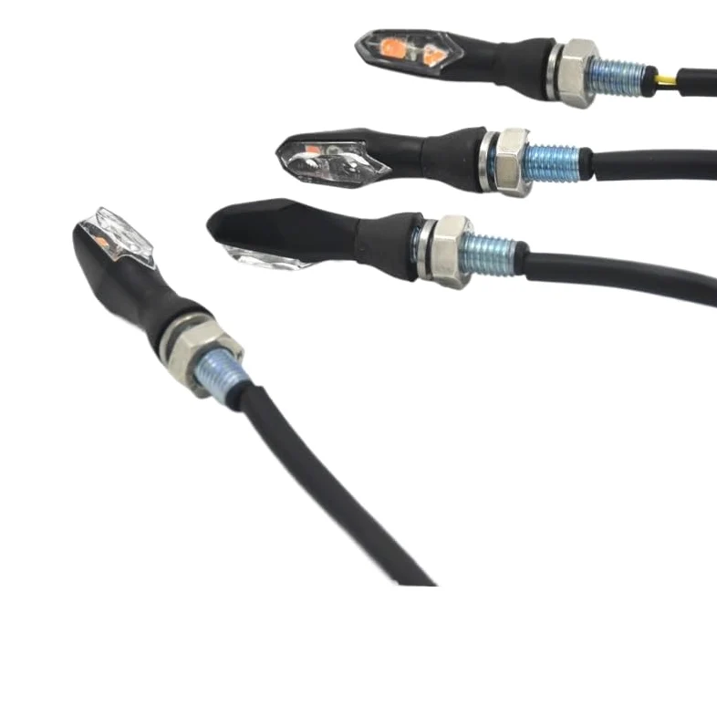 BLacOh Intermitentes Moto 12V Mini motocicleta General LED lámpara de señal de giro luces indicadoras de moto Intermitentes Led Moto Homologados(Color:4 pcs)