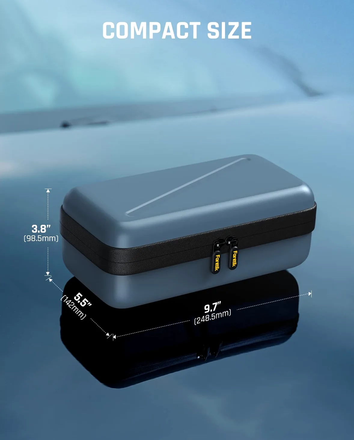 Fanttik X8 APEX y S100 - Funda de protección portátil de etilvinilacetato (EVA), bolsa de almacenamiento oficial personalizada X8 APEX, inflador de neumáticos, tubo de aire, adaptador de cargador y