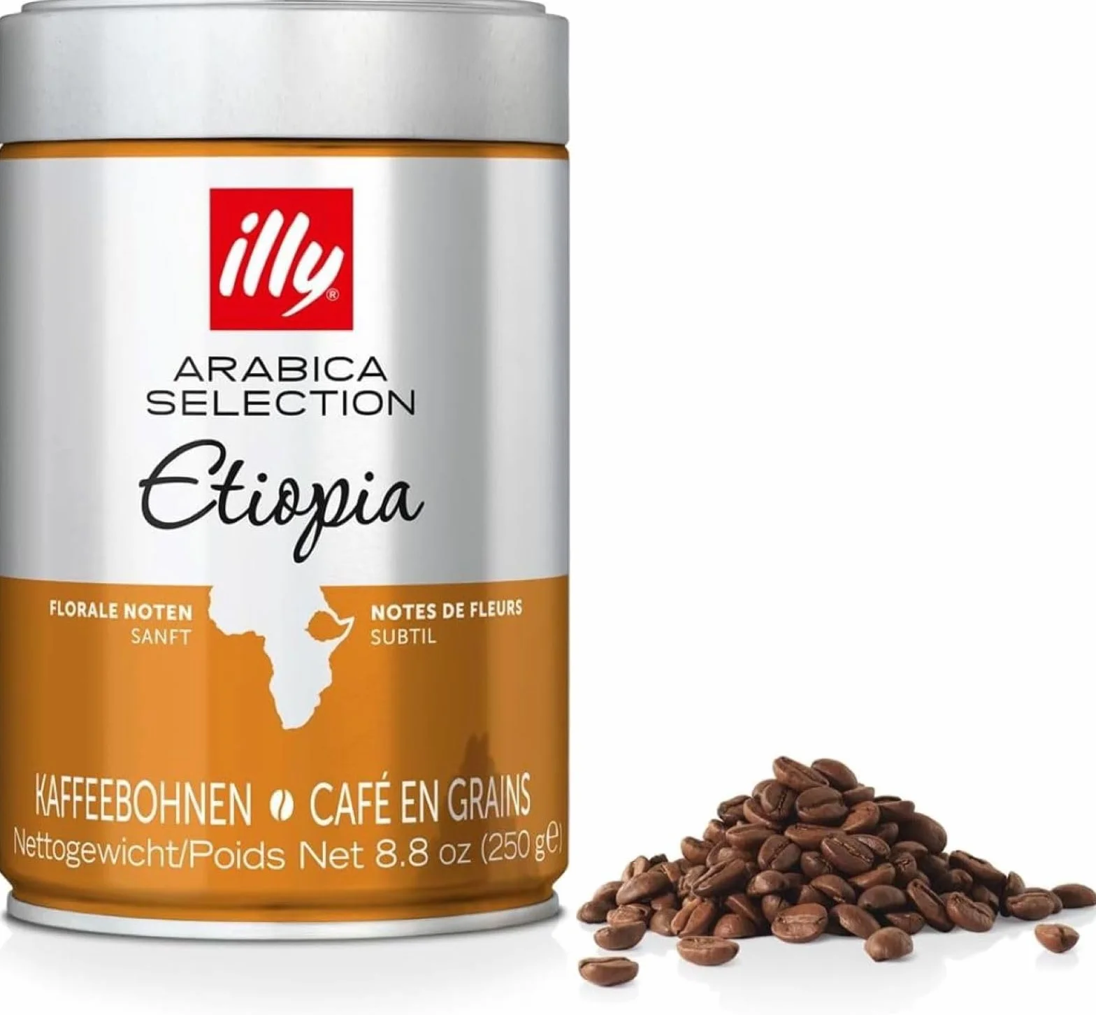 illy Café en Grano Arabica Selection Etiopía 100% Arábica 1 lata 250g