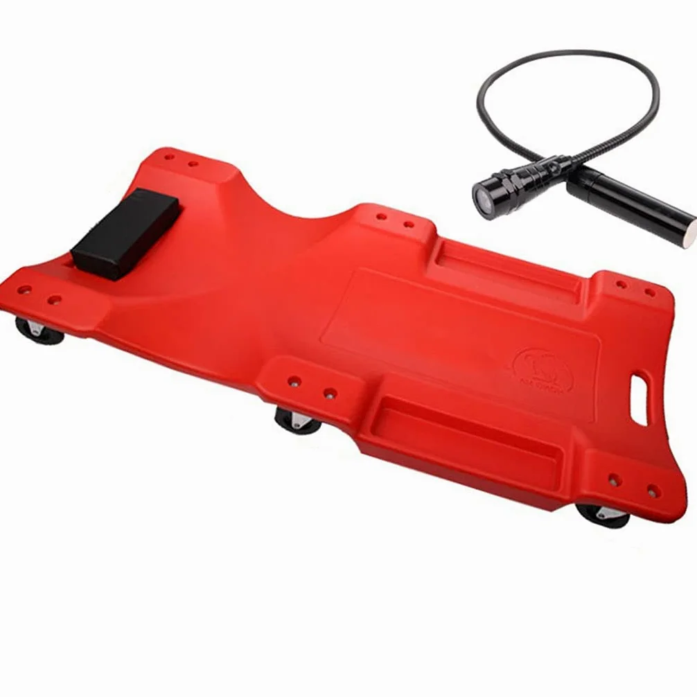 Tablero rodante de Garaje, Enredadera mecánica, Tablero Tumbado ergonómico para reparación de vehículos, para Taller de reparación de automóviles (Red)