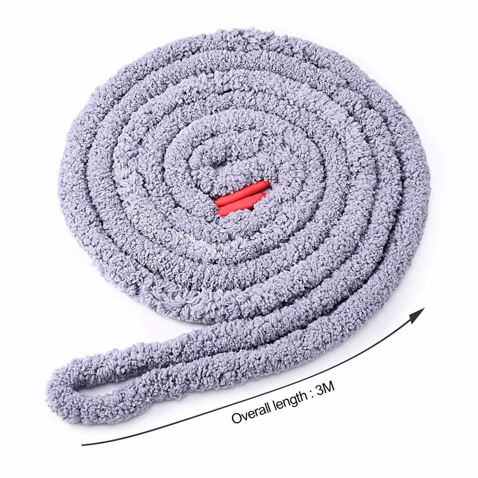 TRUSTTWO Accesorios de Lavado de Autos 300 cm Agua Absorbente Microfibra Cuerda de Parabrisas Tela Secado Tela Fuerte Paño de Absorbencia de Agua The Grey