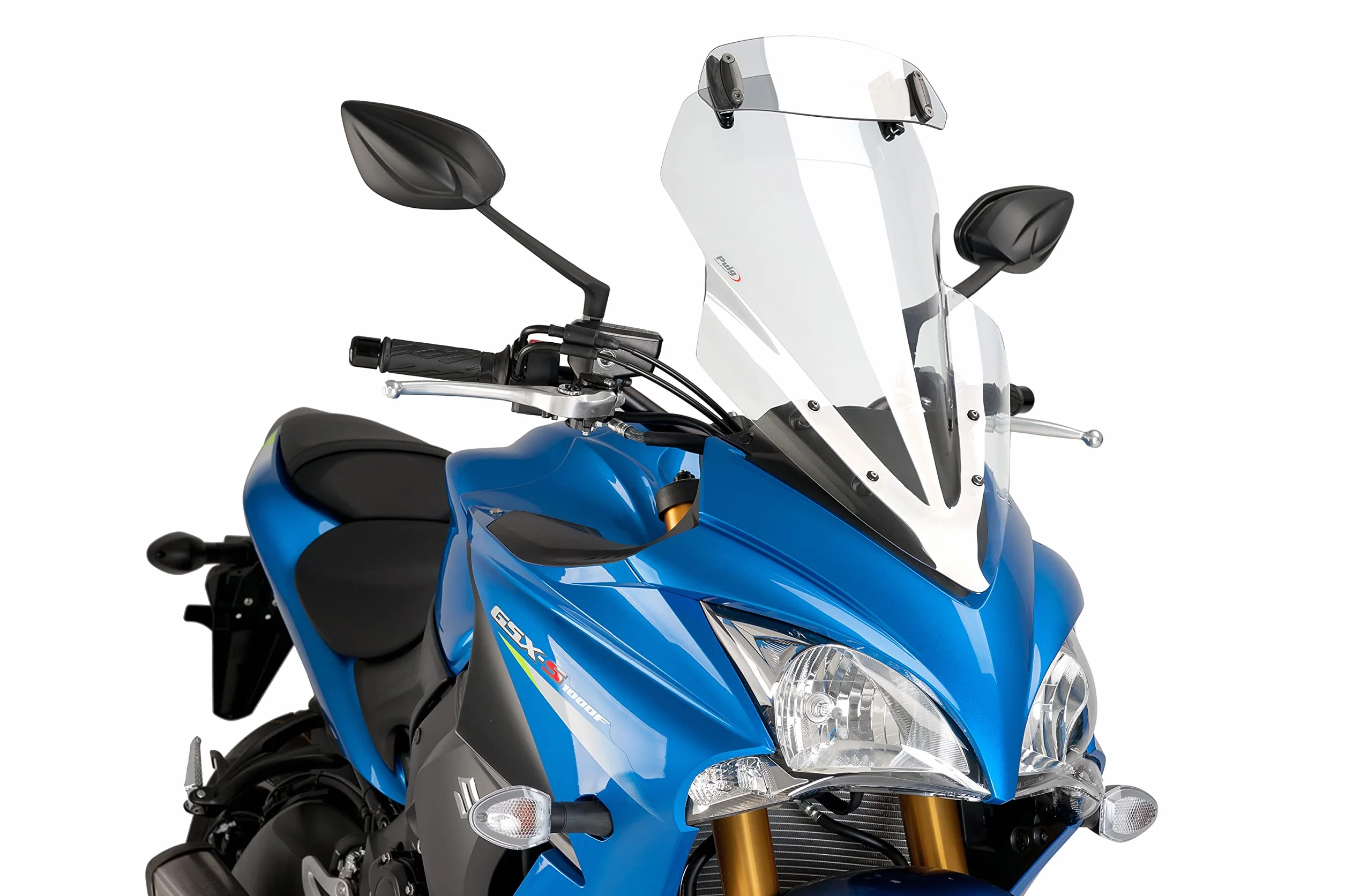 Puig 6320W Visera Multiregulable Clip-on para cúpula de Moto con Ajuste de posición y diseño Resistente Que Mejora la protección aerodinámica, Transparente