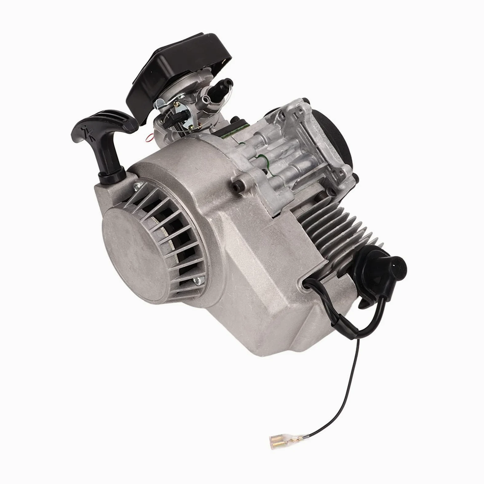 Motor de Motor de Arranque por Cuerda de 2 Tiempos de 49 Cc, Motor de Arranque por Cuerda de 49 Cc Motor de 2 Tiempos de Alta Eficiencia Motor de Potencia Fuerte para Pocket Bike Mini Dirt Pit Bike Qu
