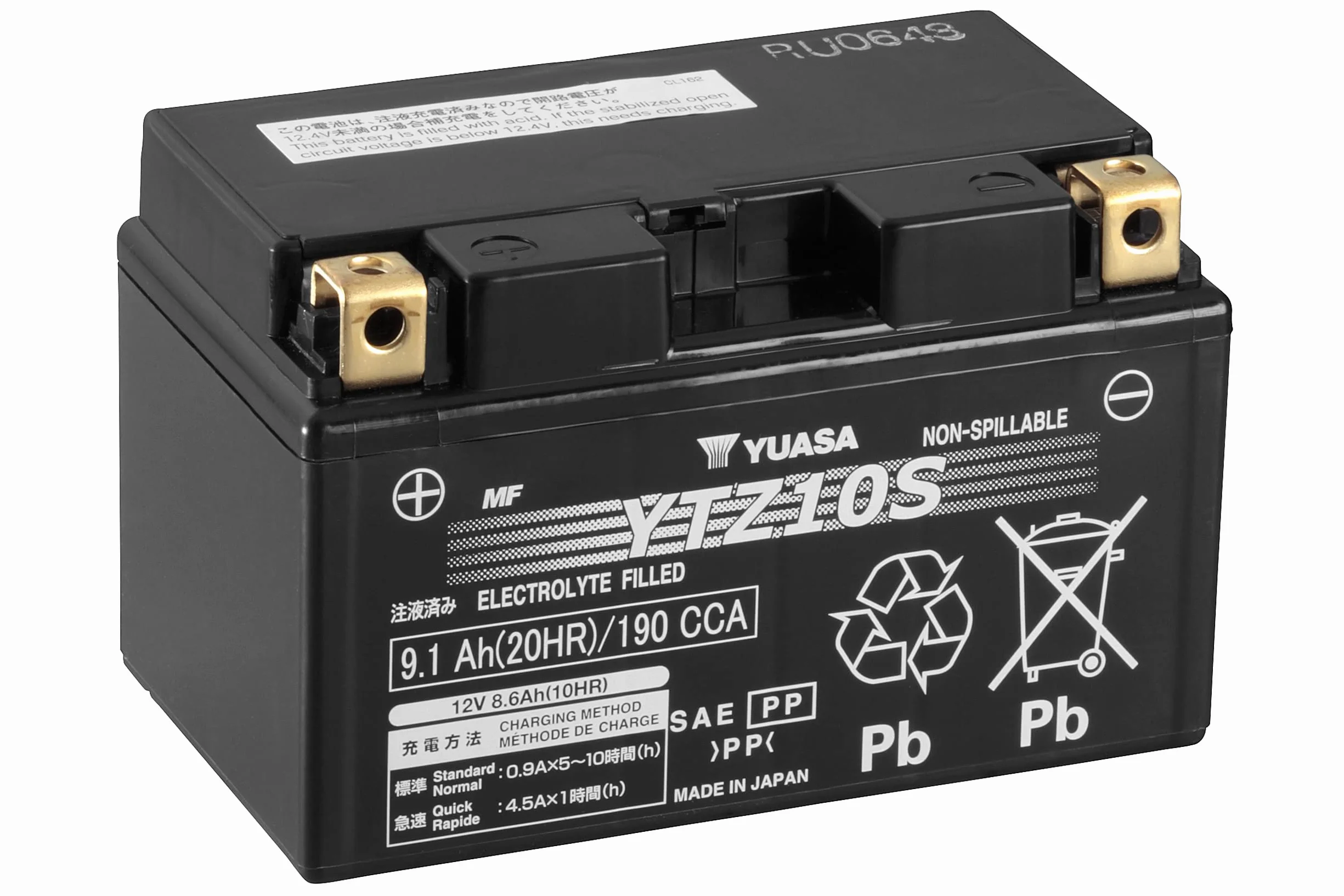 Batería Yuasa YTZ10S Sin Mantenimiento