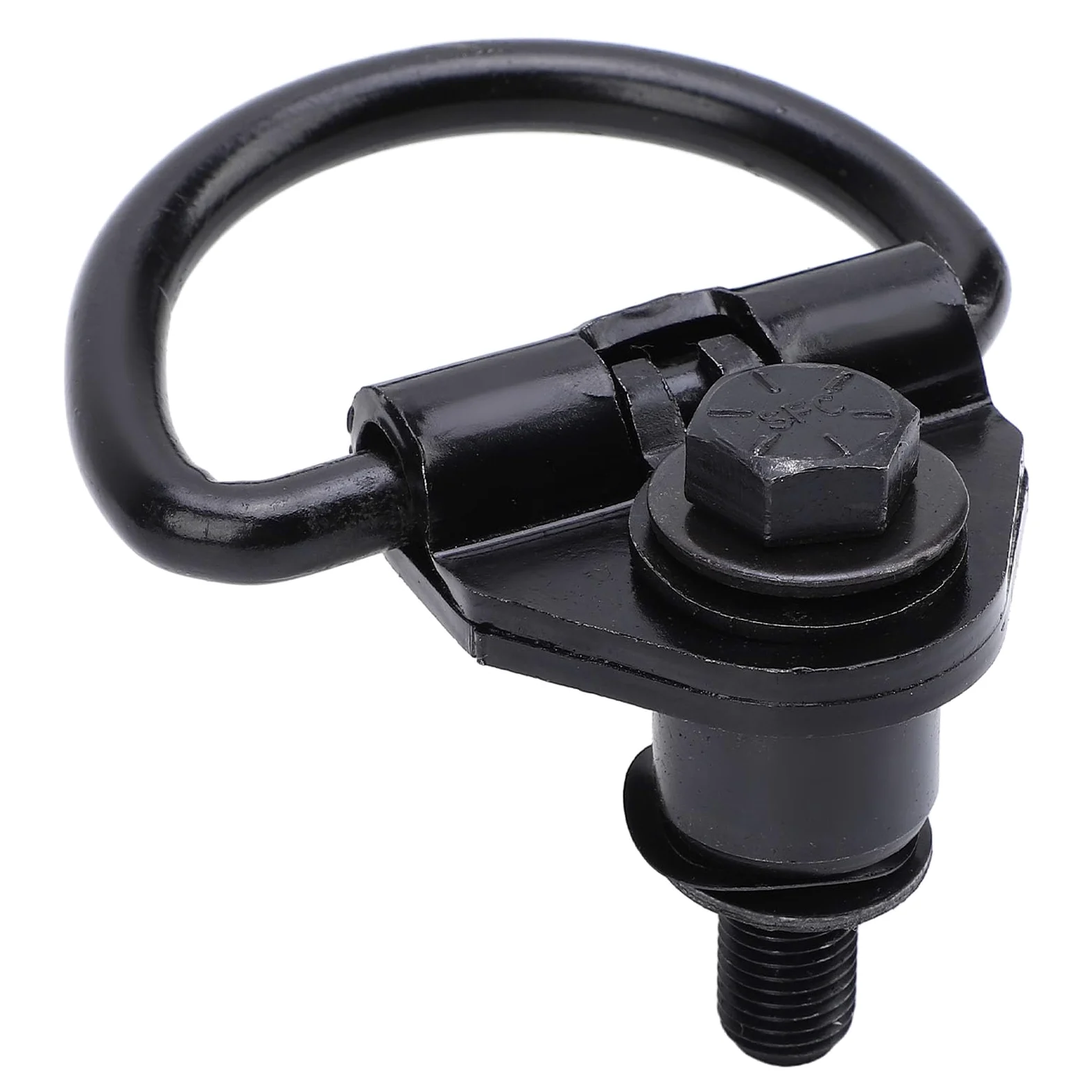 Naroote Ganchos de Anillo en D con Revestimiento Inoxidable de Acero Negro para Furgoneta de Carga, 6 Ganchos de Amarre para -150-250 -350 2015-2024, Aptos para Cargas Pesadas y Condiciones Duras
