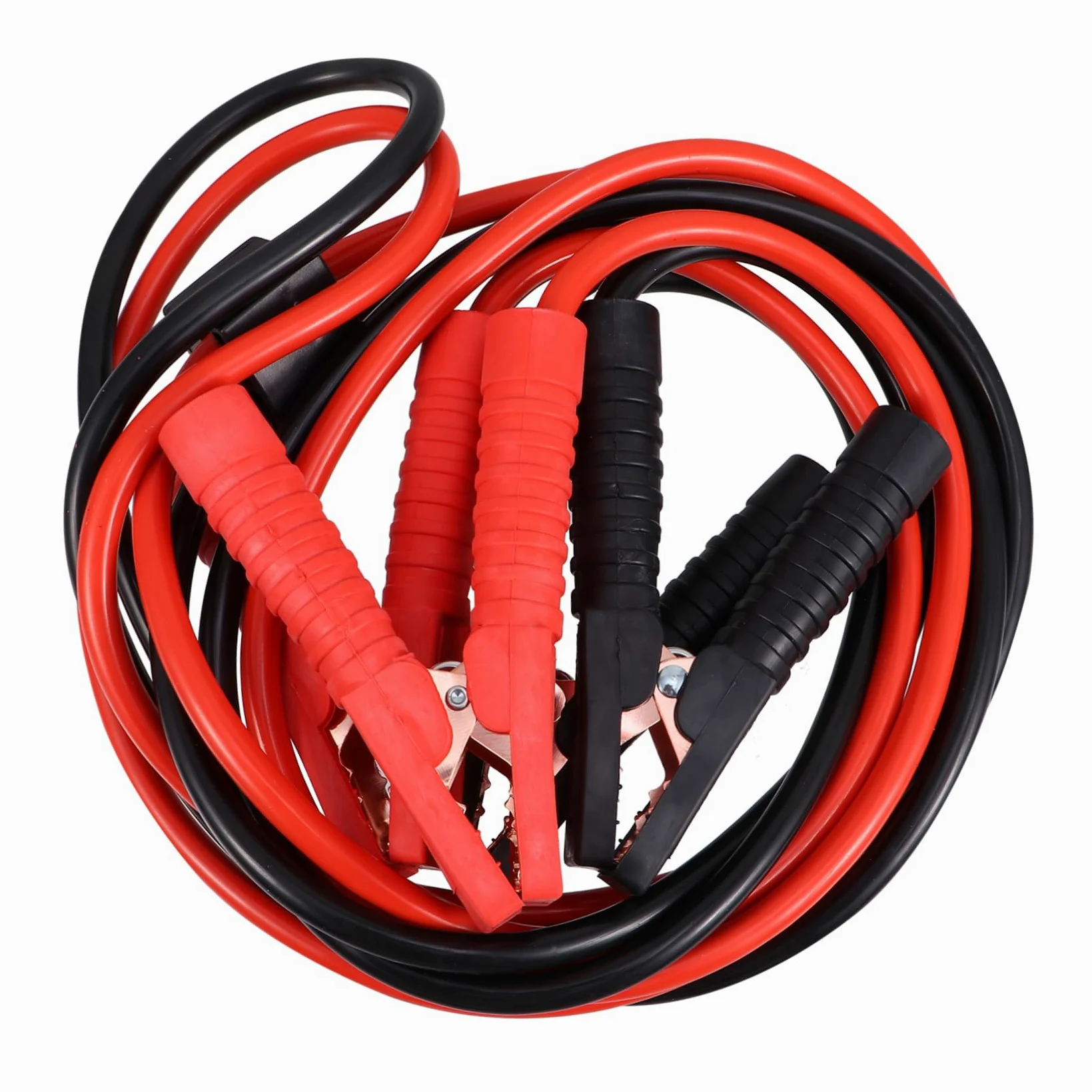 Cable de Emergencia para Coche Funda Completa 2000 | Cobre y Aluminio, Negro, para Motos y Automóviles, Conexión de Generadores y Baterías de Arranque