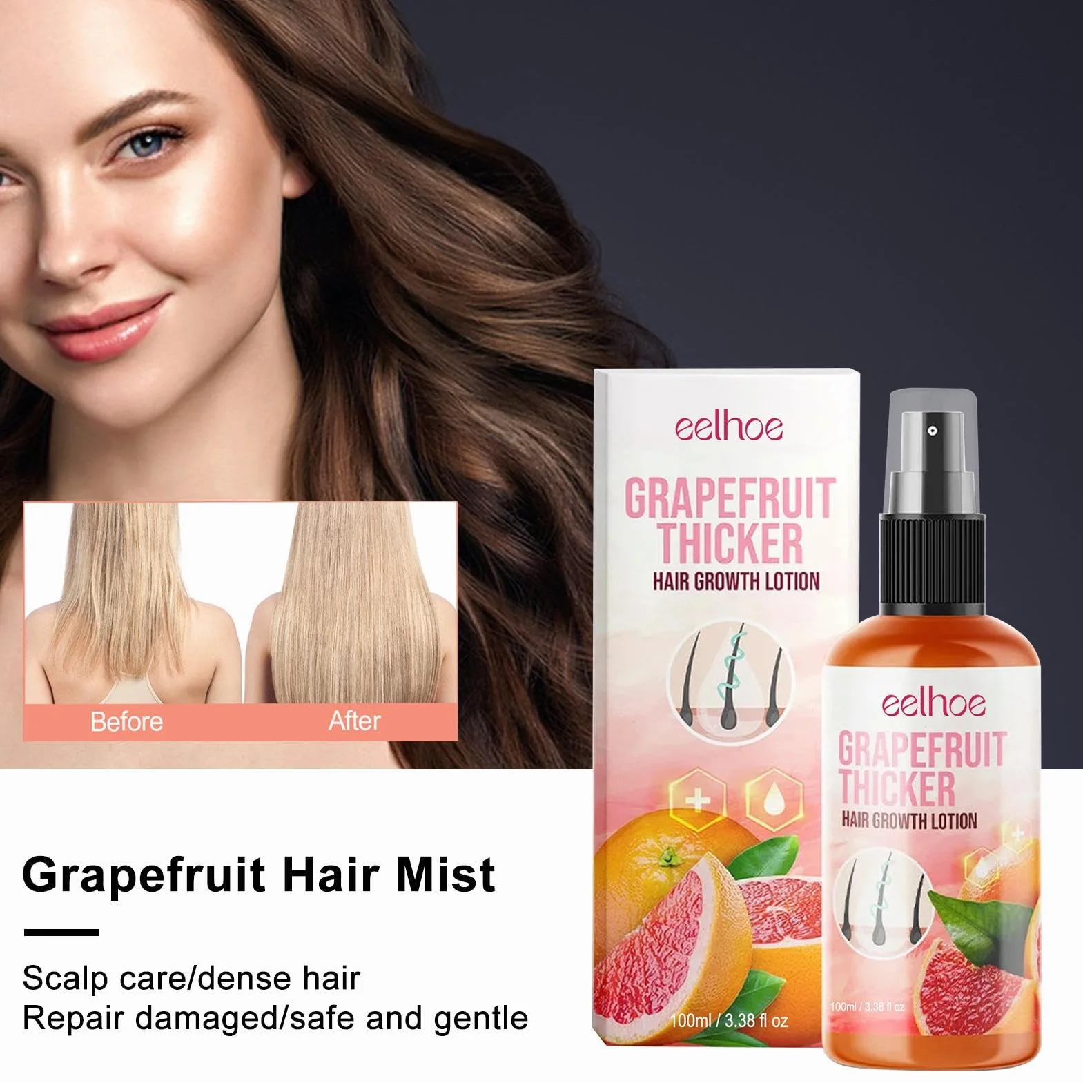 Zankie spray texturizante para el cabello volumen frutas naturales fragancia
