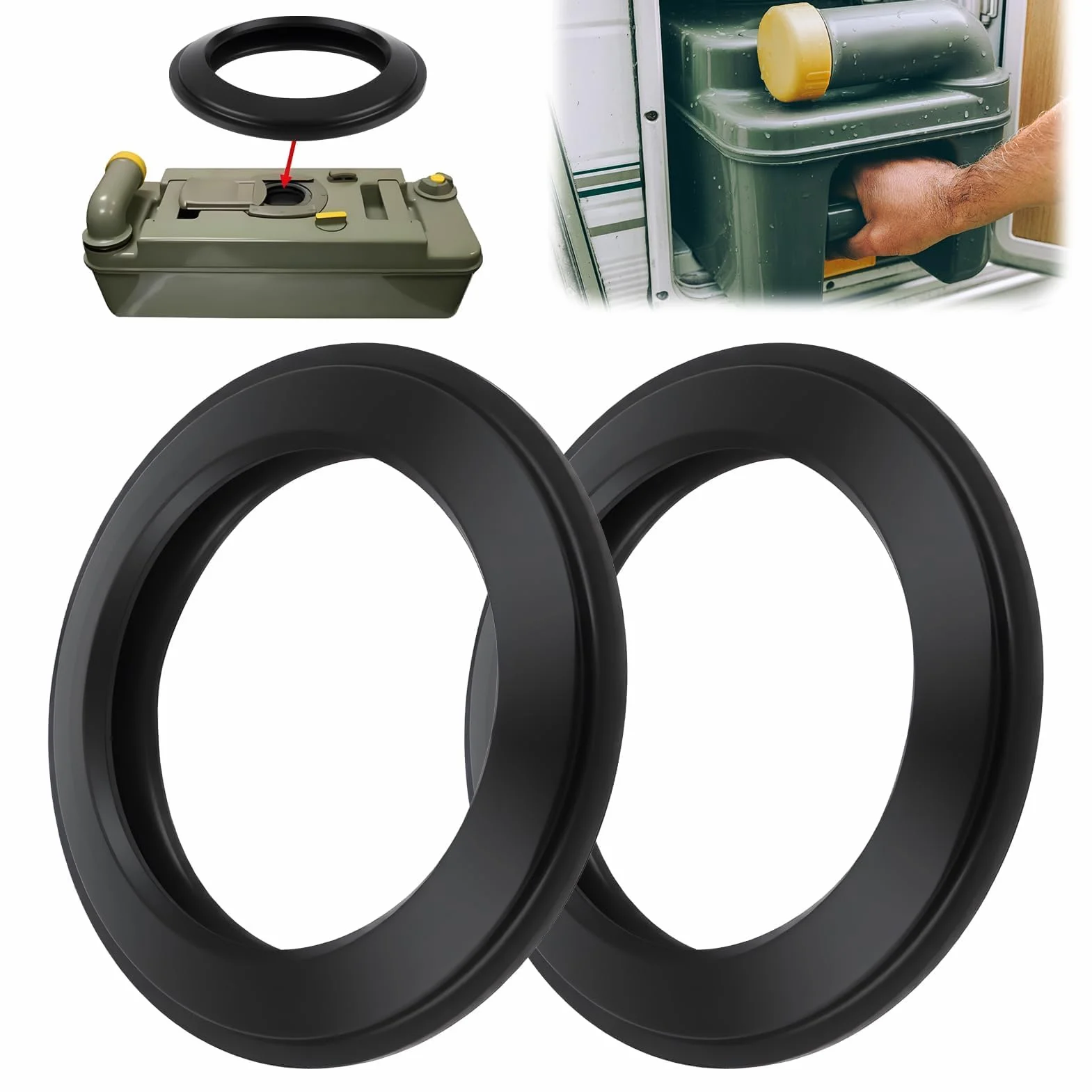 Junta Inodoro para Thetford C200 C250 C260 C400 C2 C3 C4, Recambio Sello Depósito Aguas Residuales Impermeable, Junta Goma Labio para WC Caravana, Autocaravana y Camping